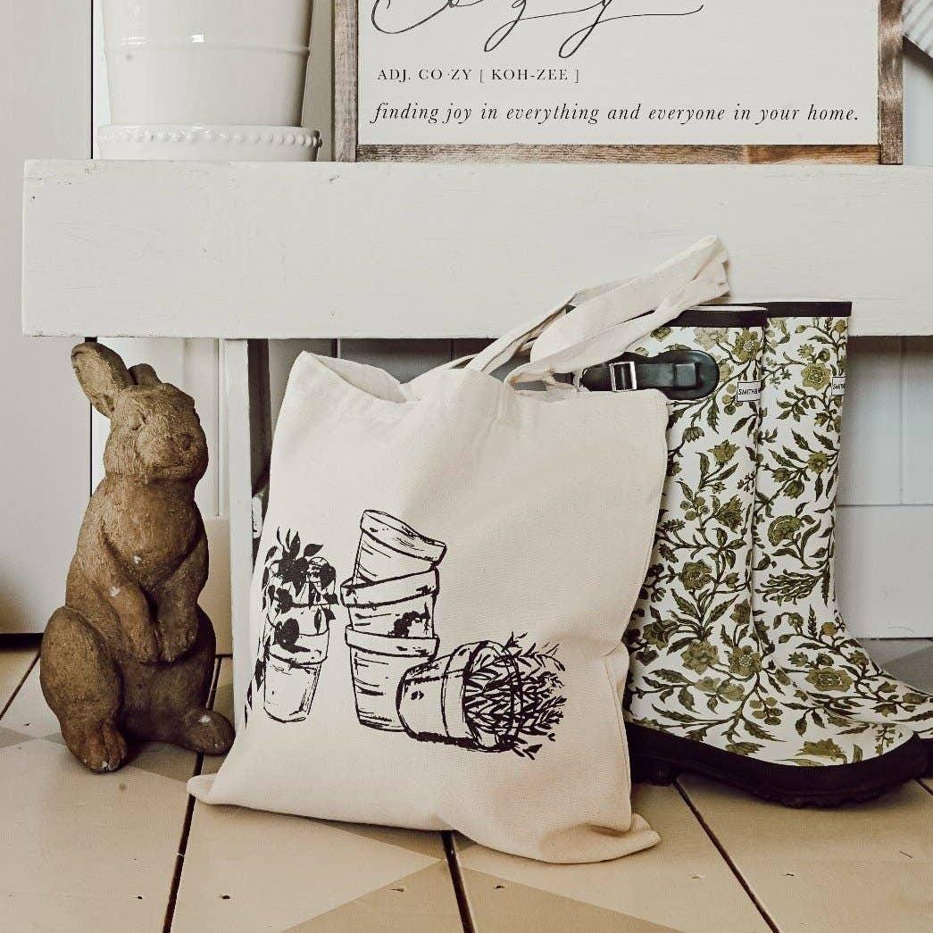 Tote Bags - Terra Cotta Pot