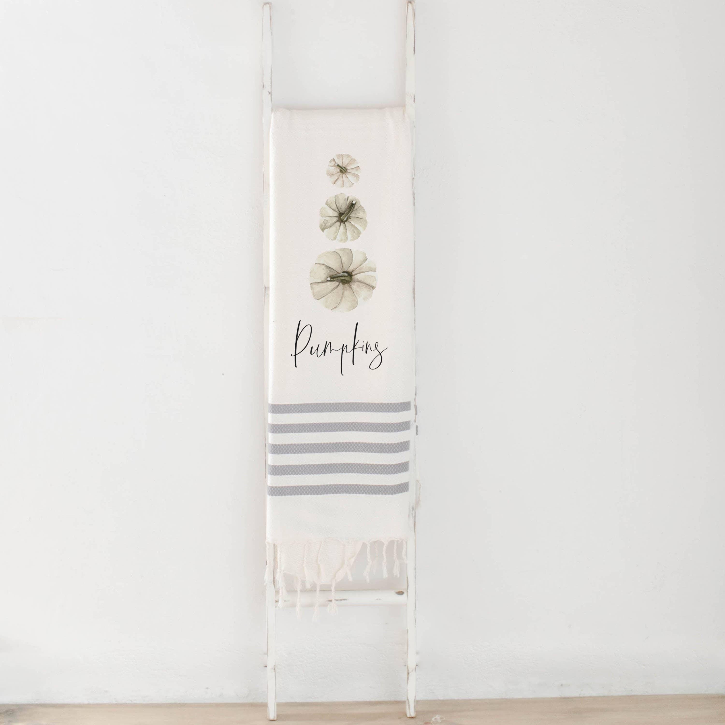 Throw Blankets - Pumpkin Stack v2 Watercolor