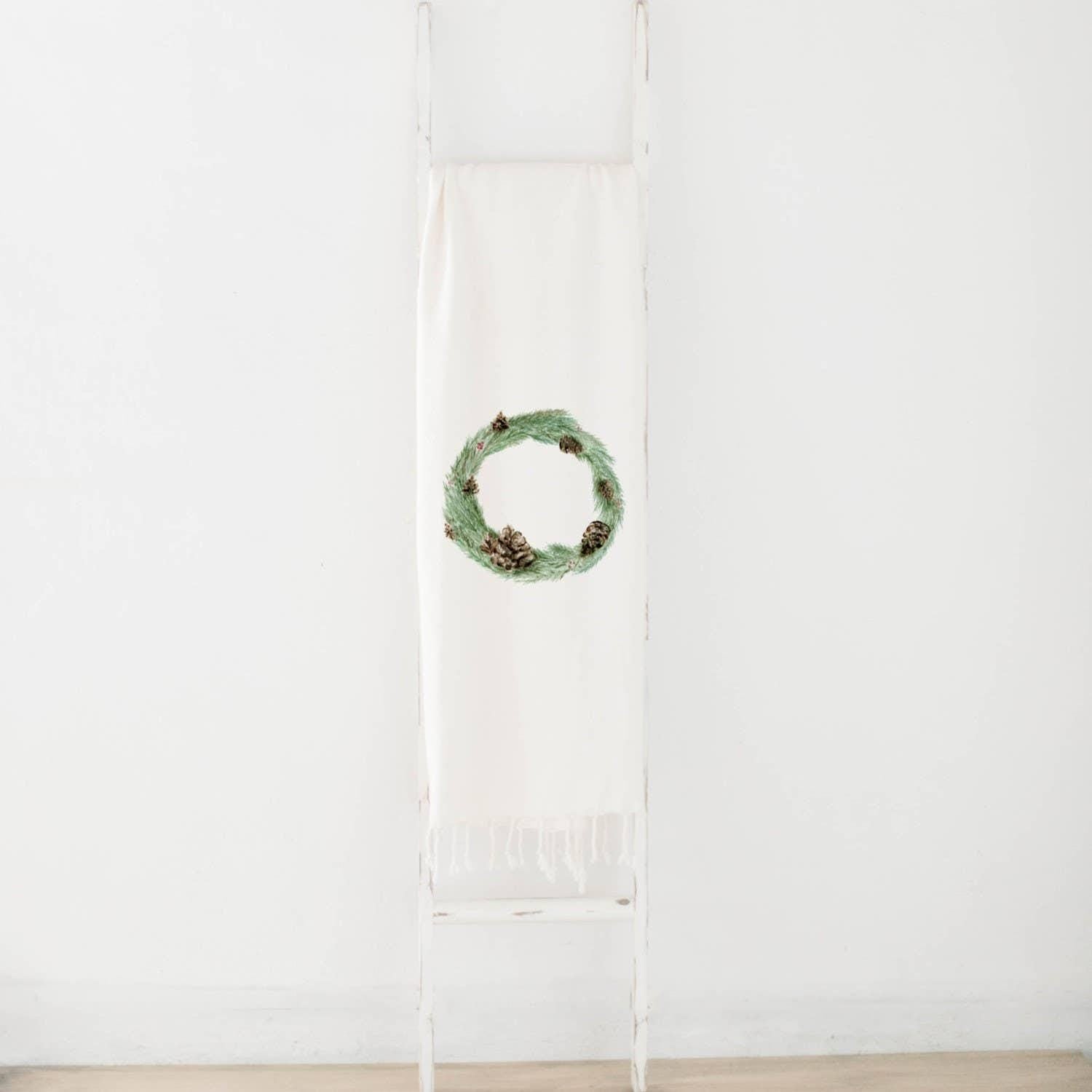 Throw Blankets - Wreath Watercolor