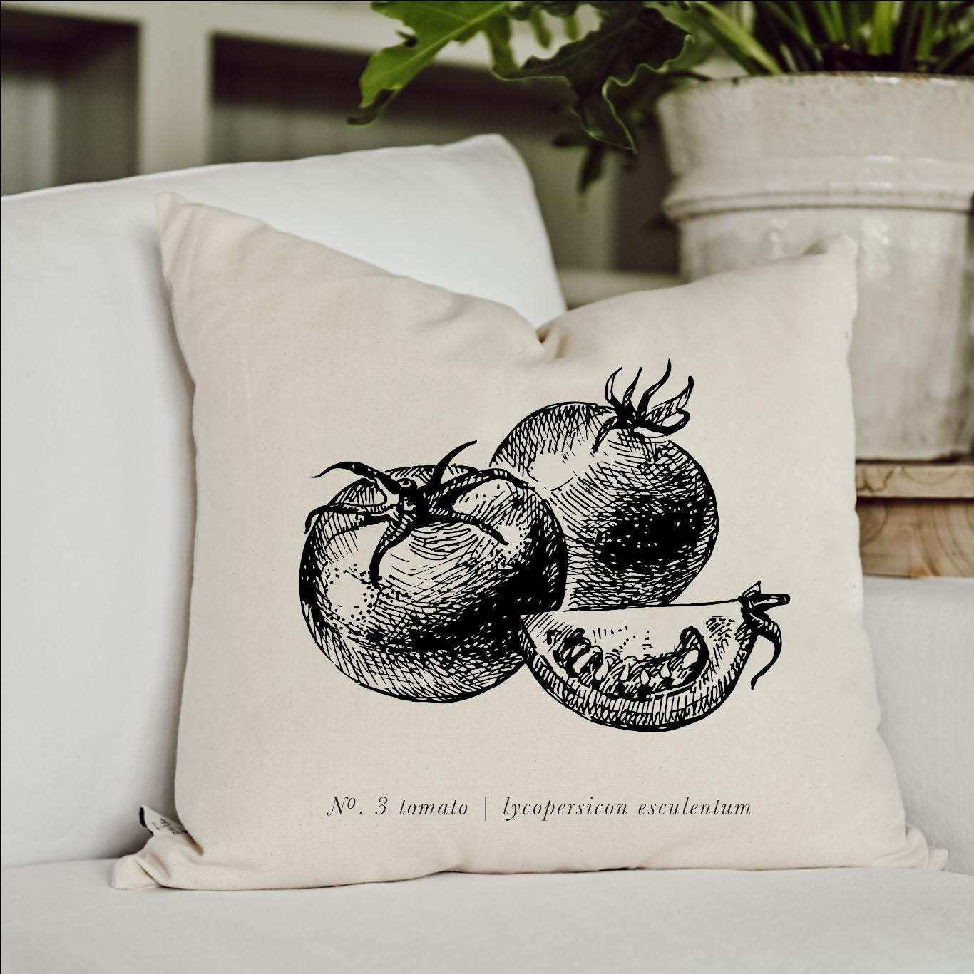 Throw Pillows - Tomato Black & White