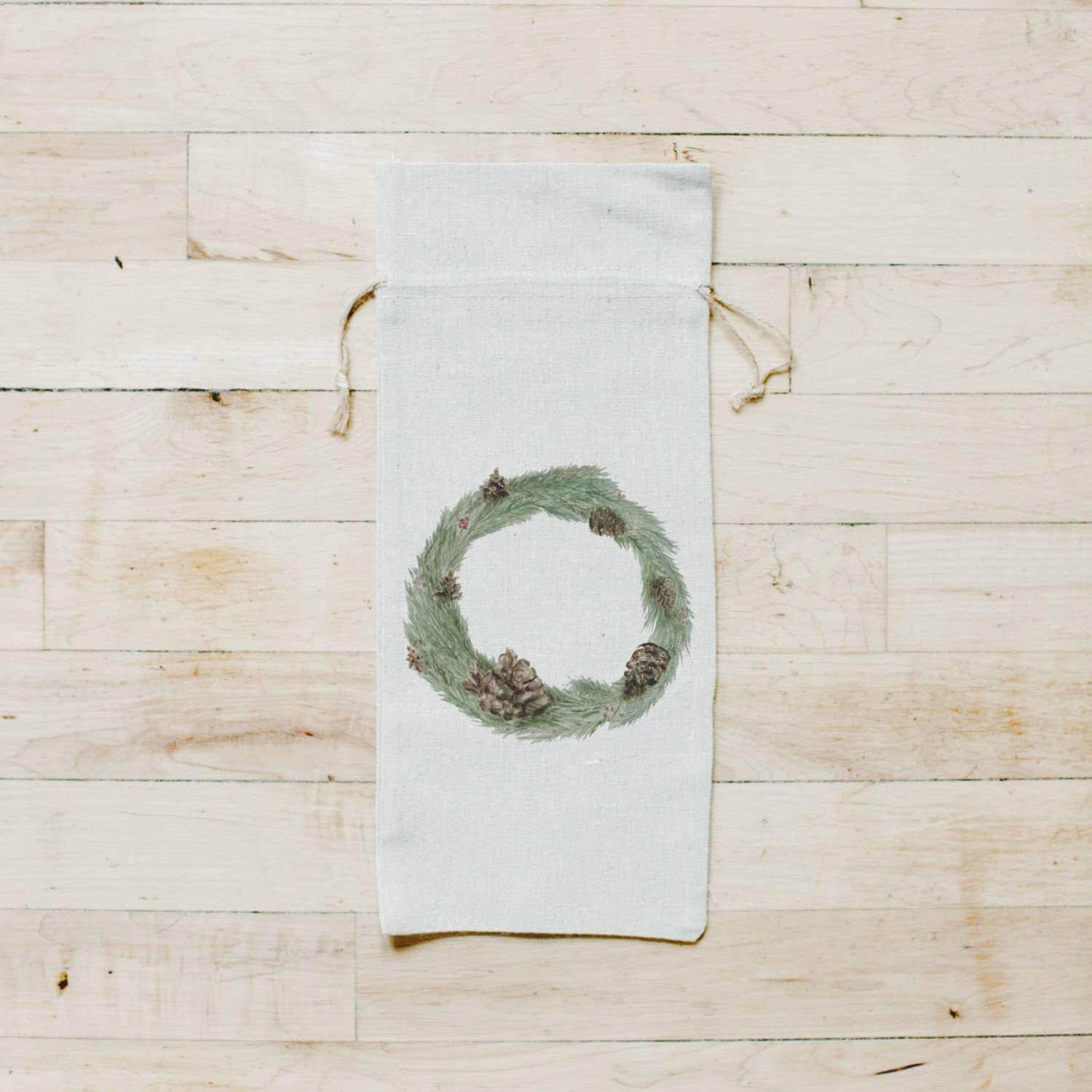 Wine Bags - Wreath Watercolor