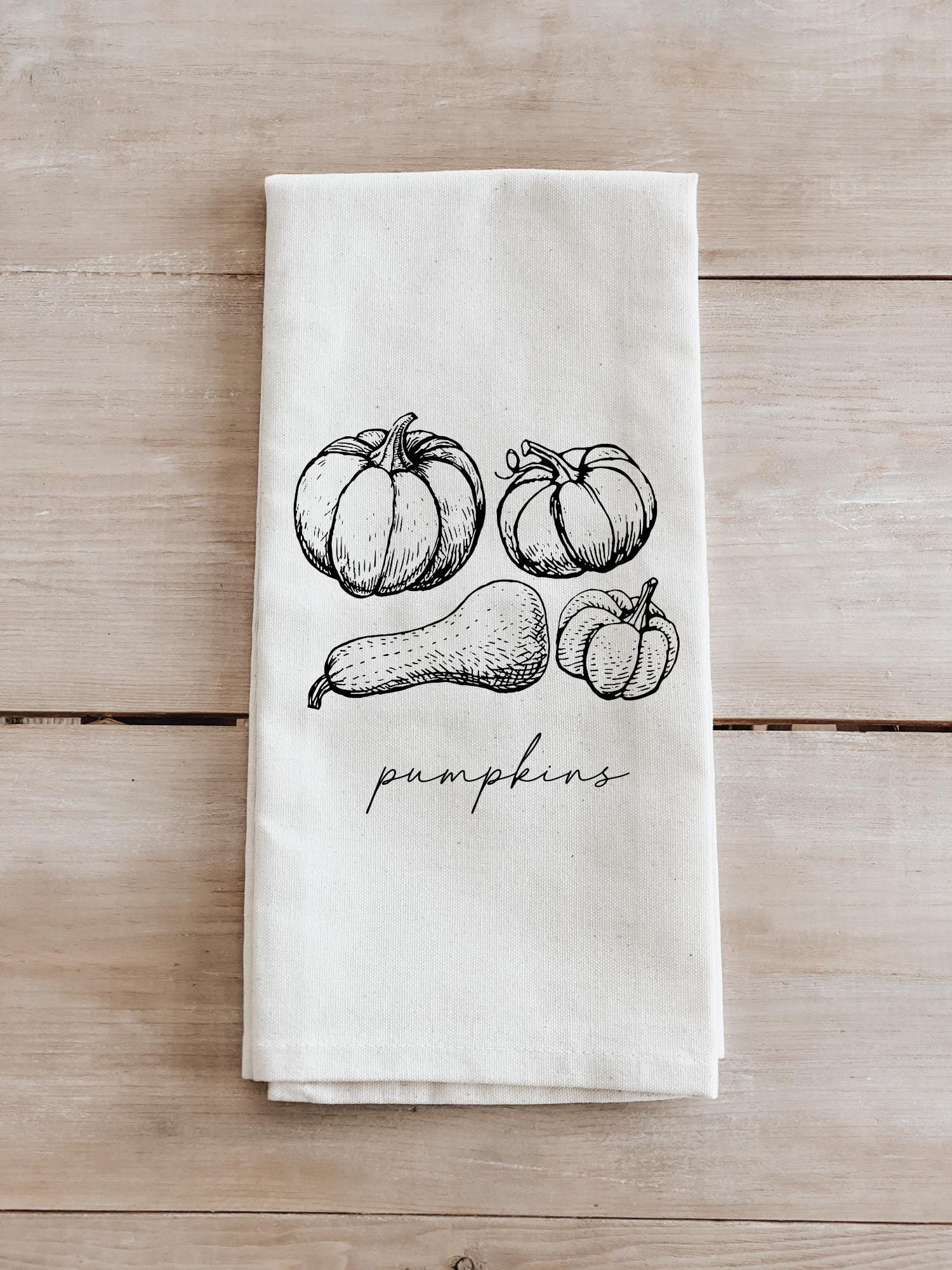 Tea Towel - Pumpkins and Gourds