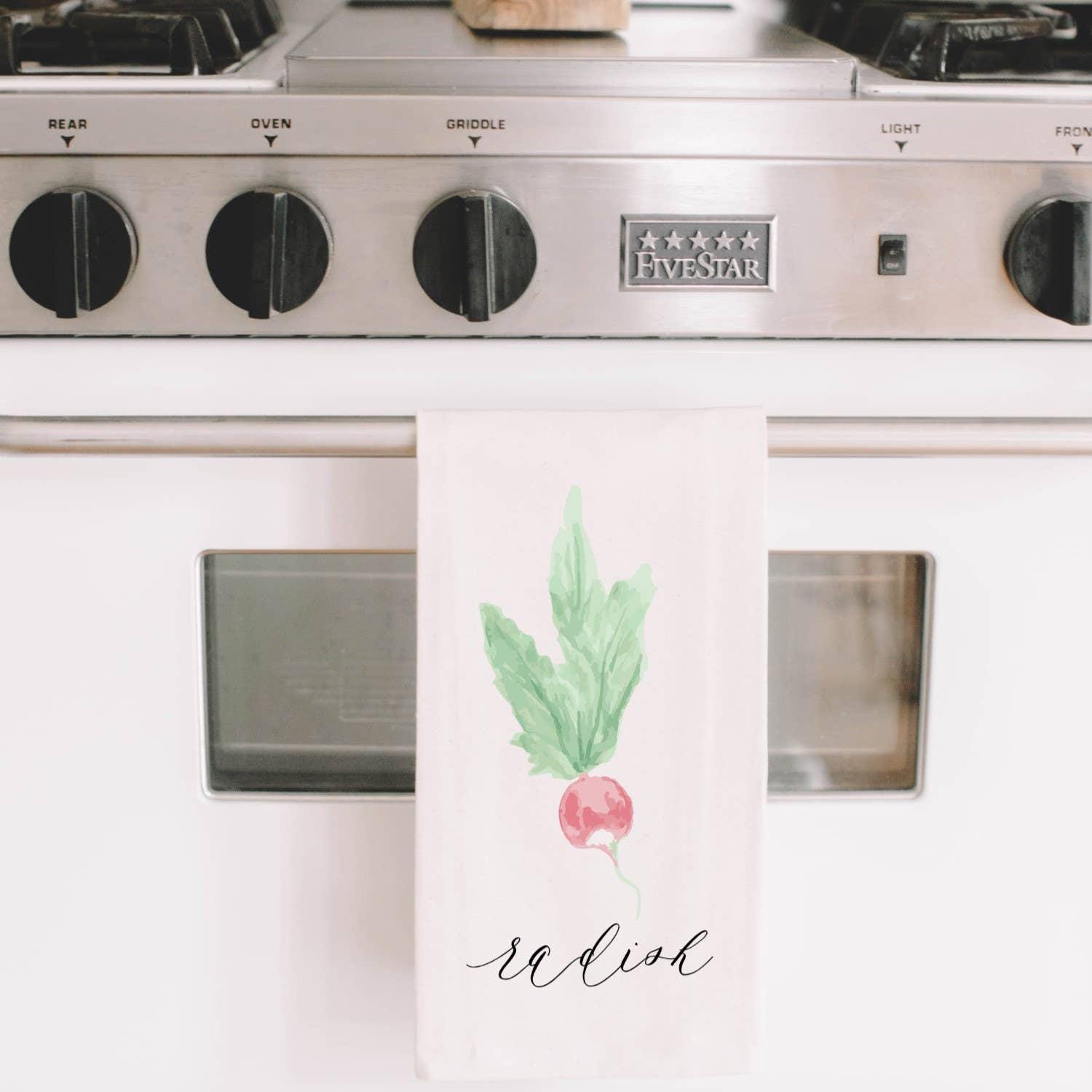 Tea Towel - Radish Watercolor