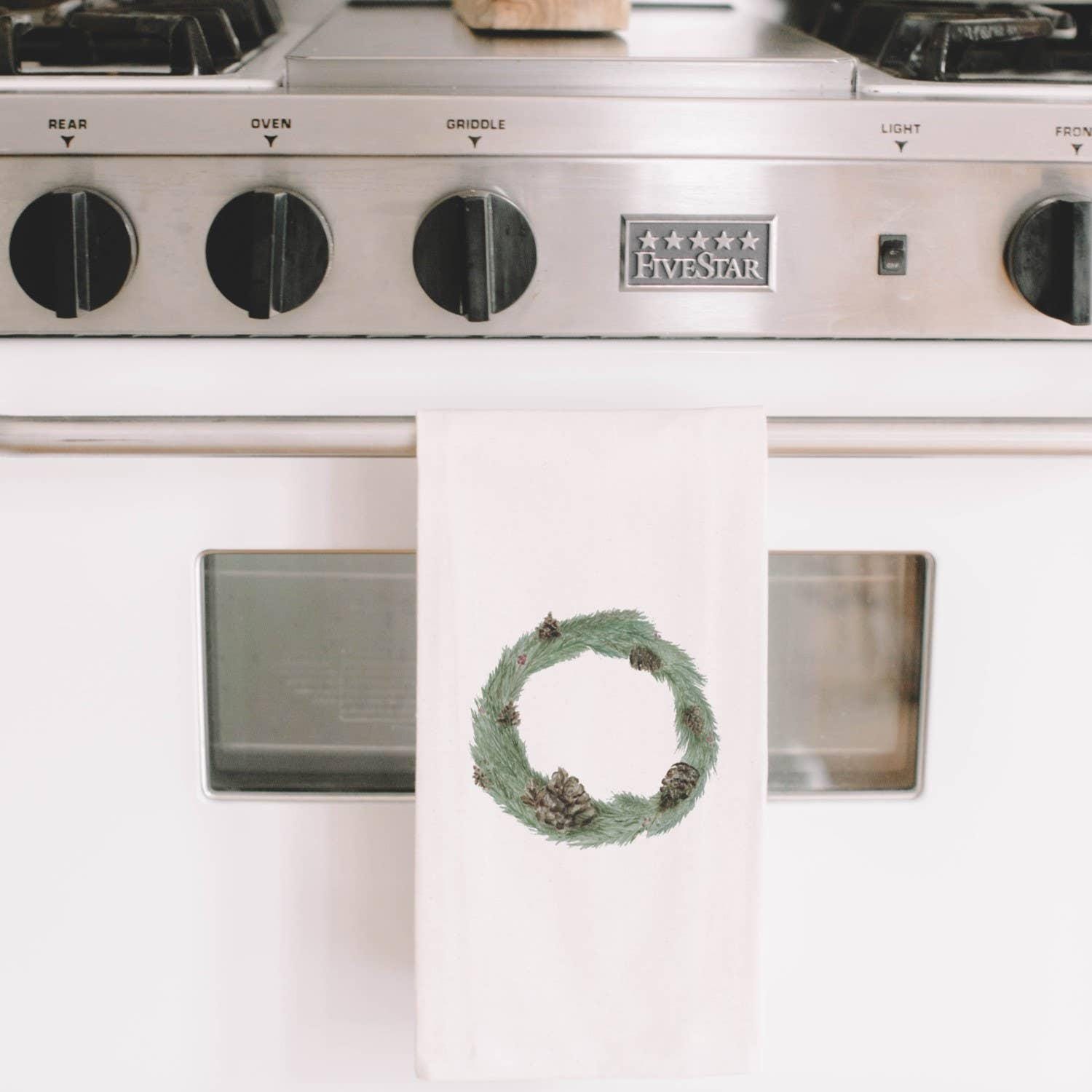 Tea Towel - Wreath Watercolor