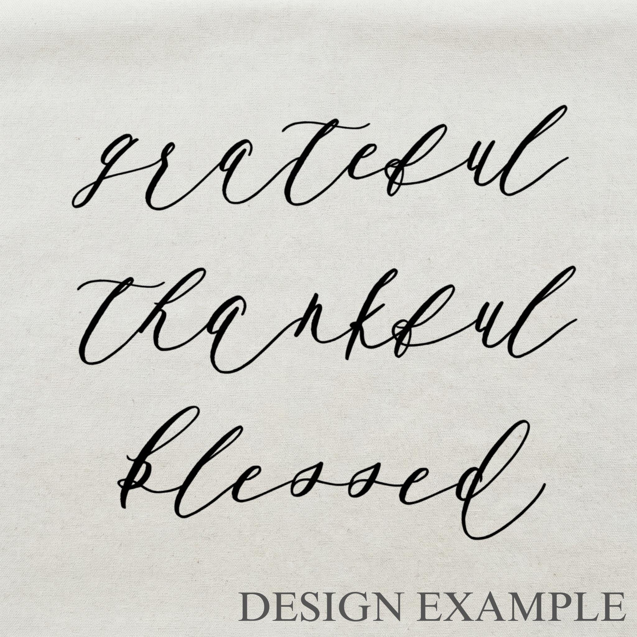 Embroidery Hoops - Grateful Thankful Blessed