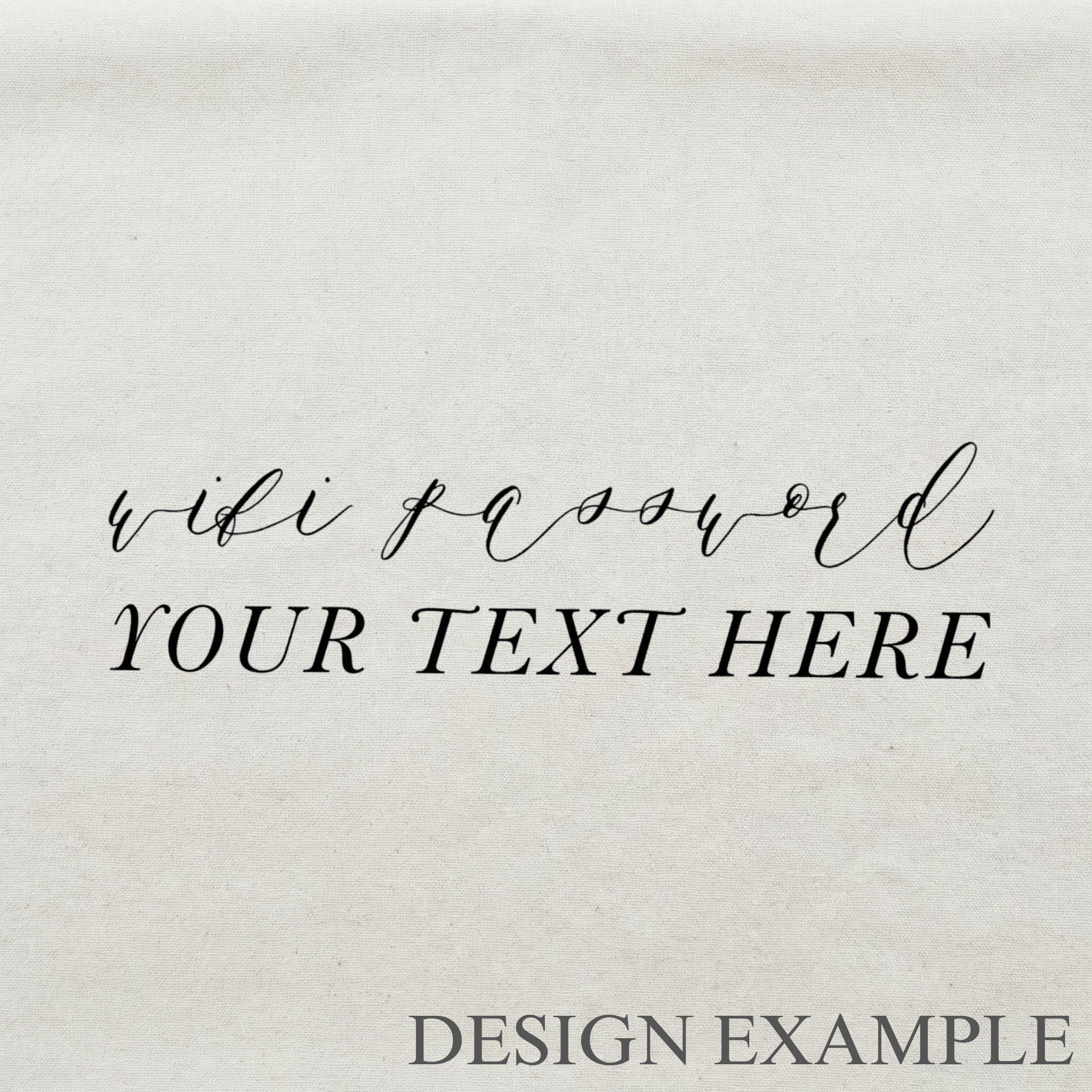 Personalized Embroidery Hoops - Wifi Password