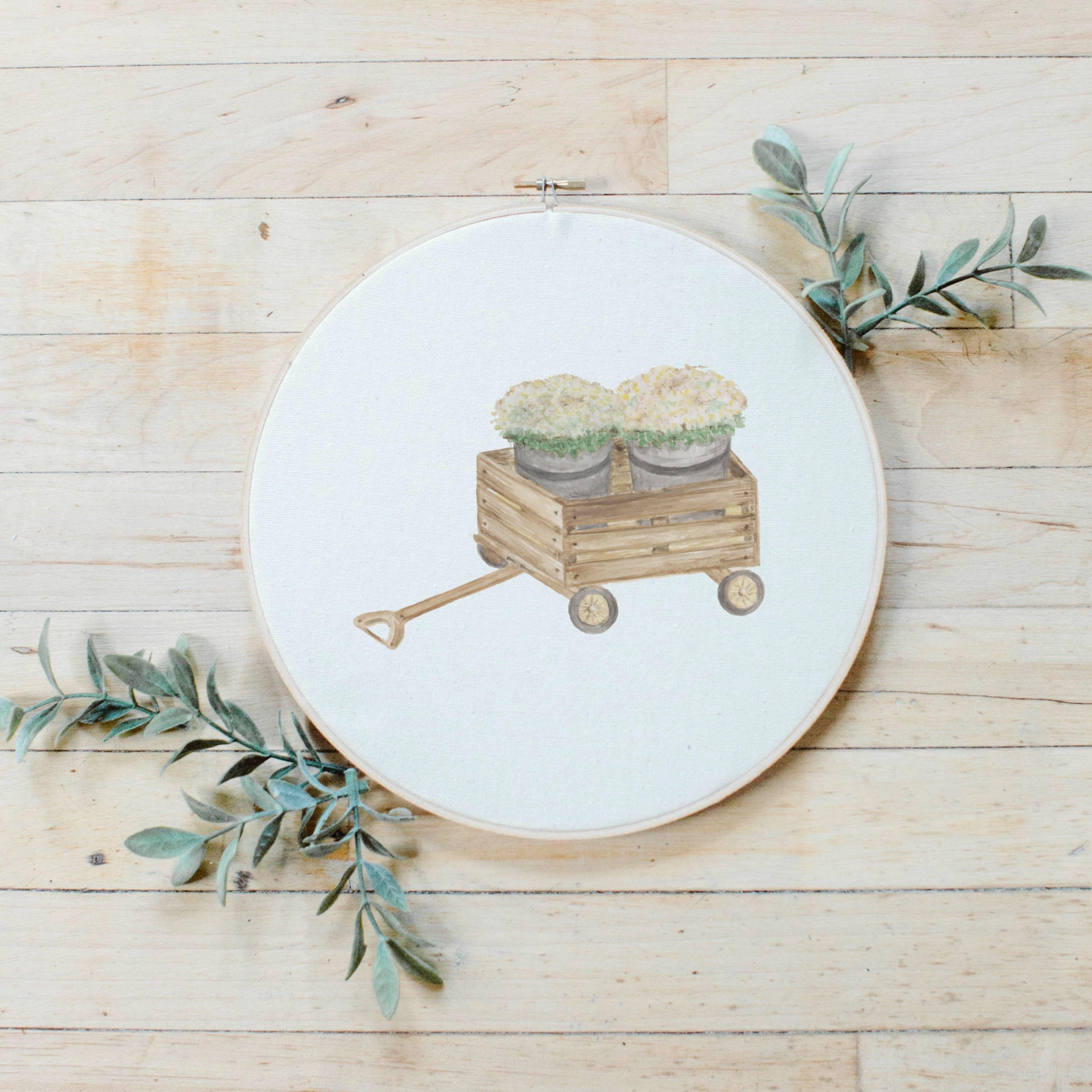 Embroidery Hoops - Mums Watercolor