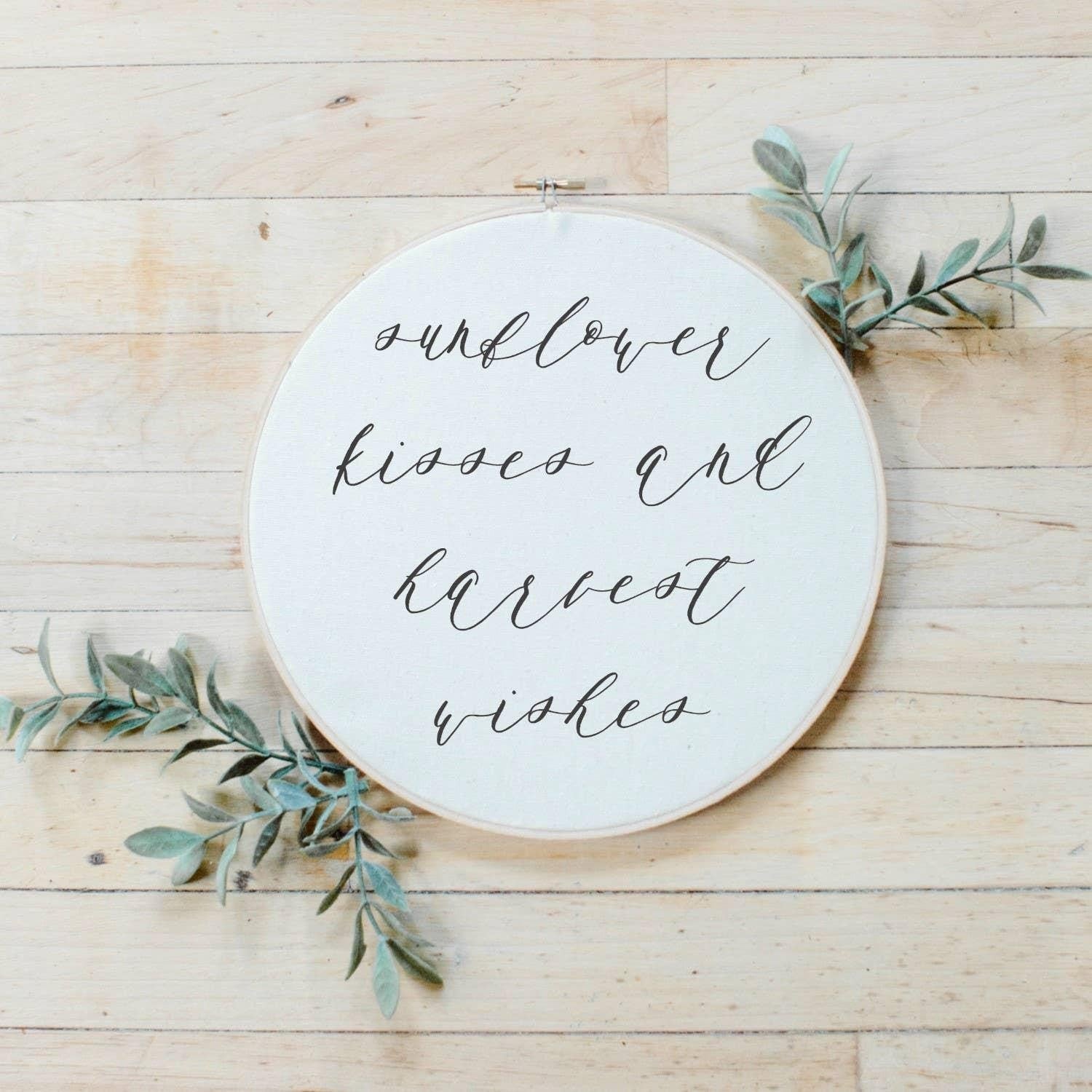 Embroidery Hoops - Sunflower Kisses