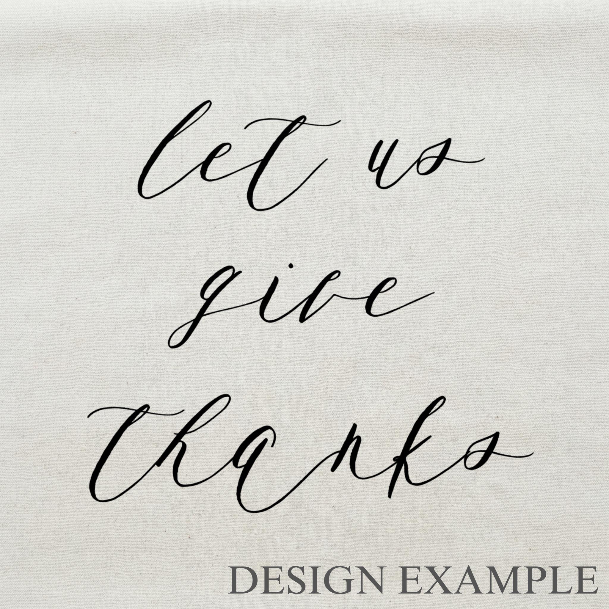 Embroidery Hoops - Let Us Give Thanks