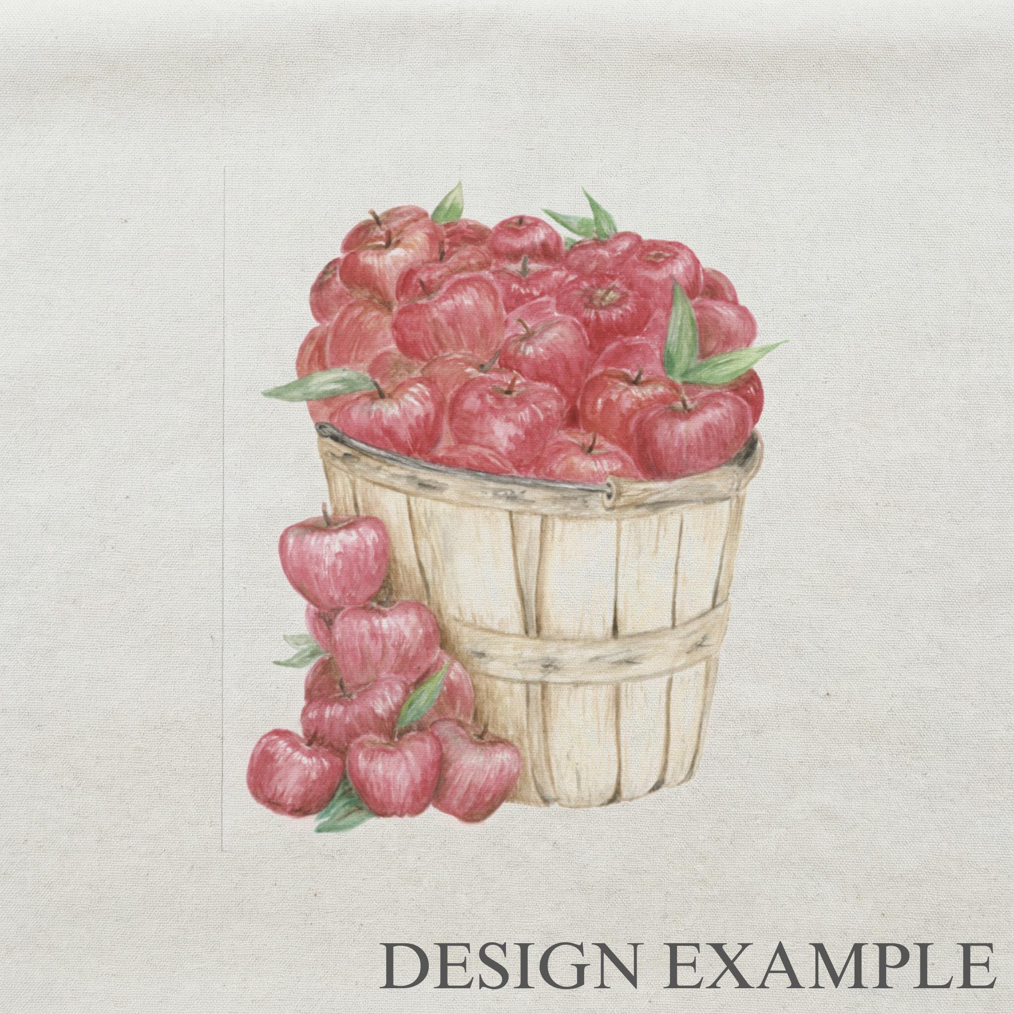 Tea Towel - Apple Bunch Watercolor