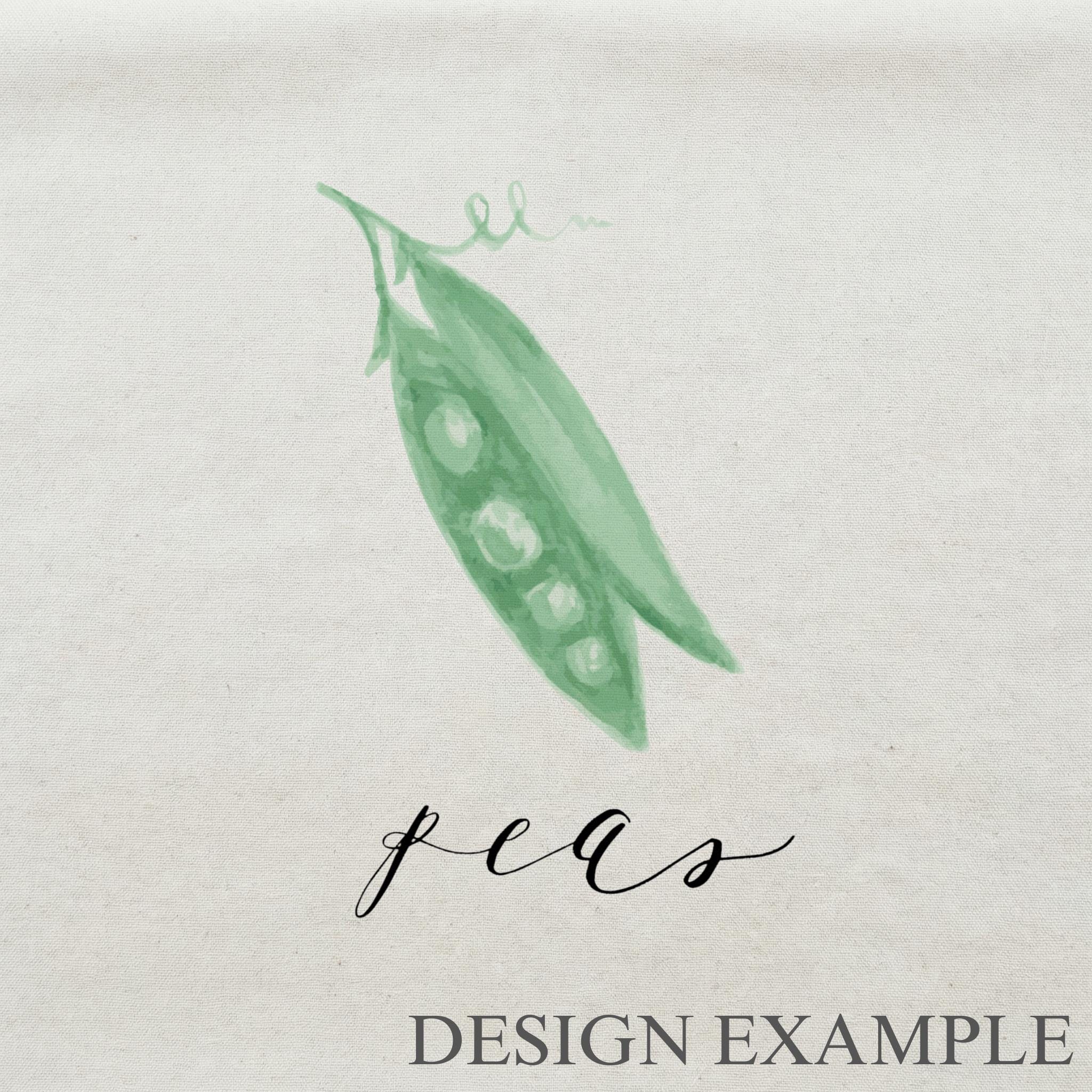 Tea Towel - Peas Watercolor