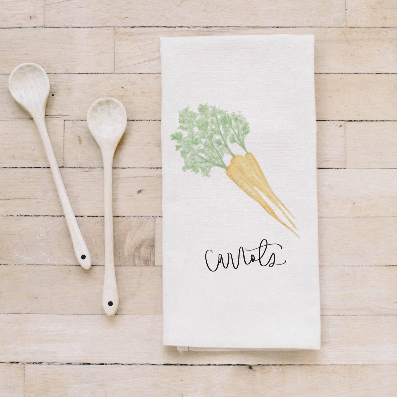 Tea Towel - Carrots Watercolor