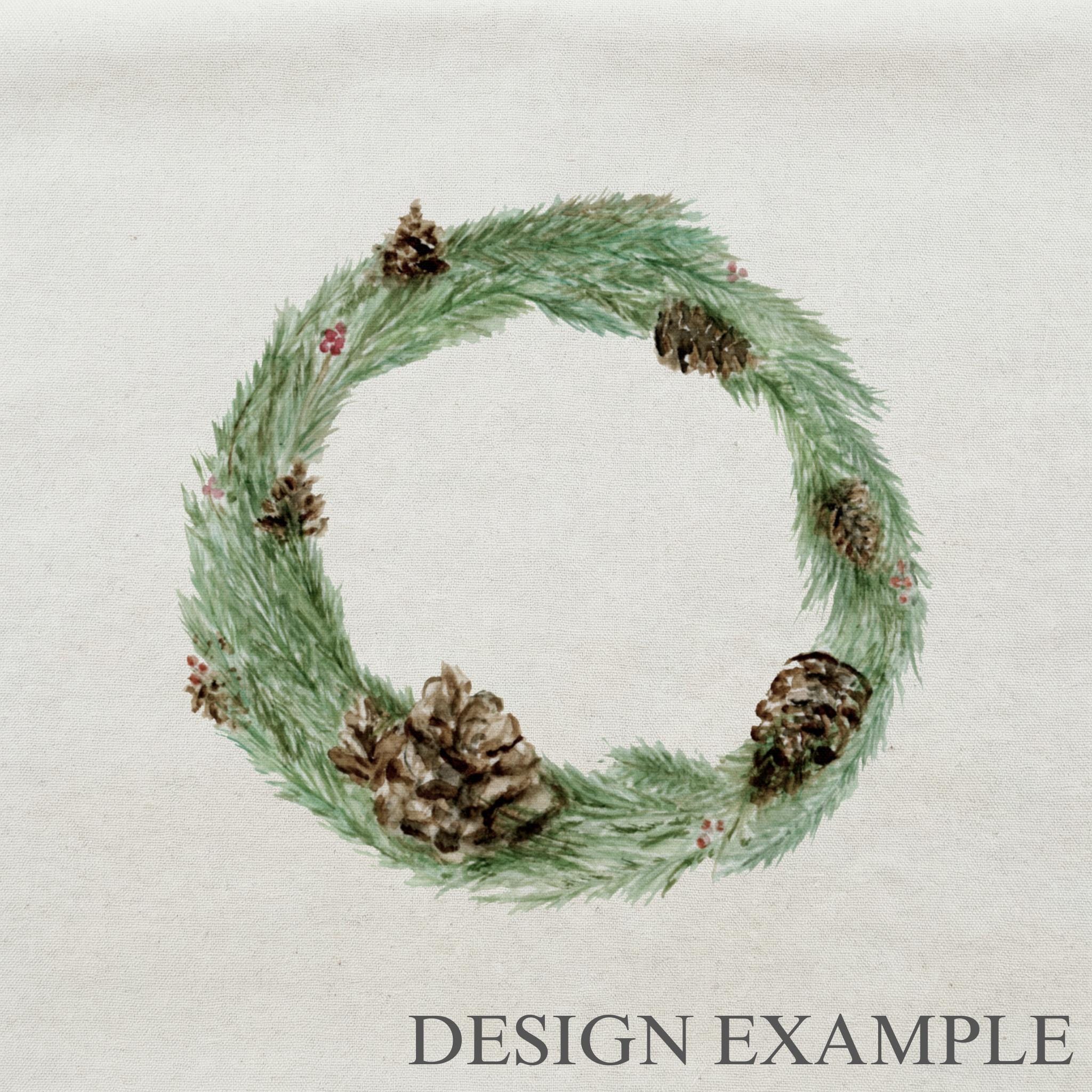 Tea Towel - Wreath Watercolor