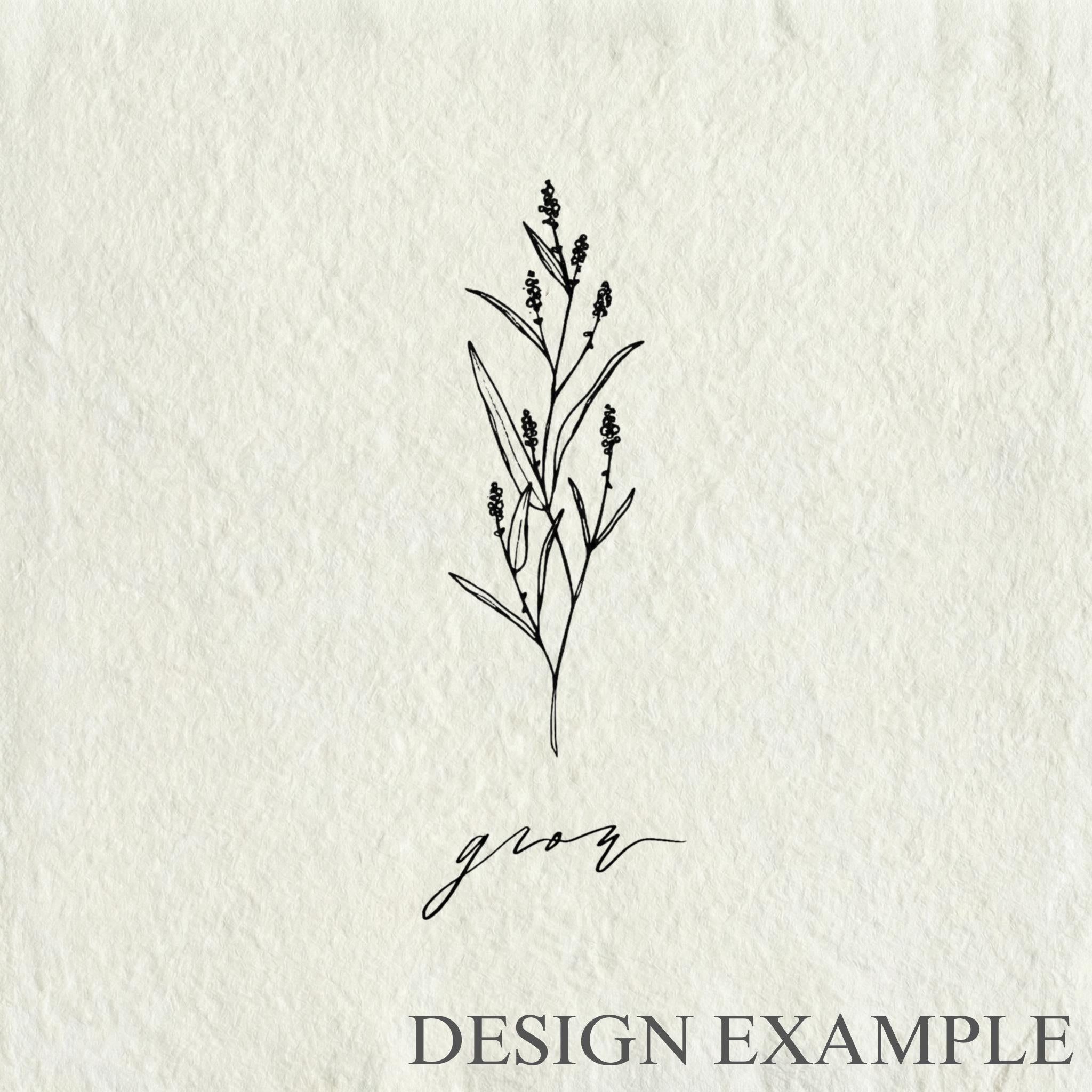 Glass Table Frames & Cards - Grow Wildflower Print