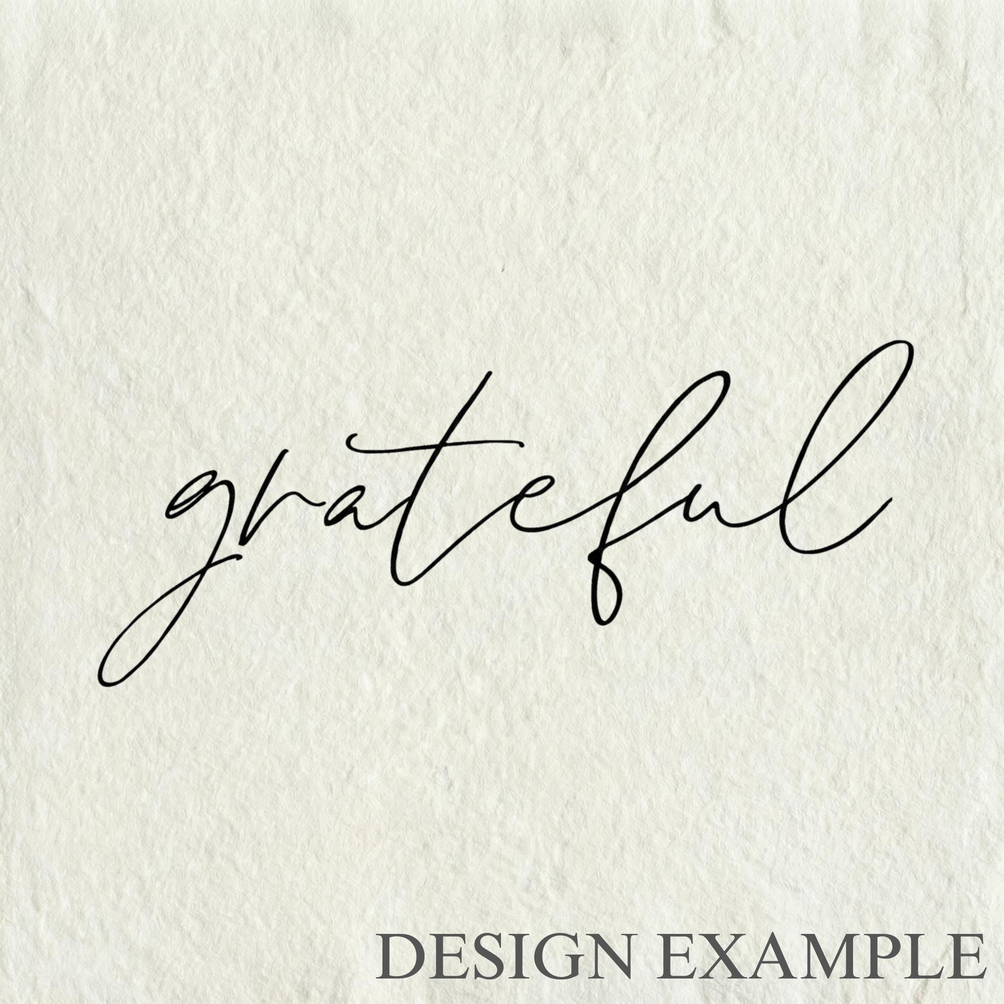 Glass Table Frames & Cards - Grateful