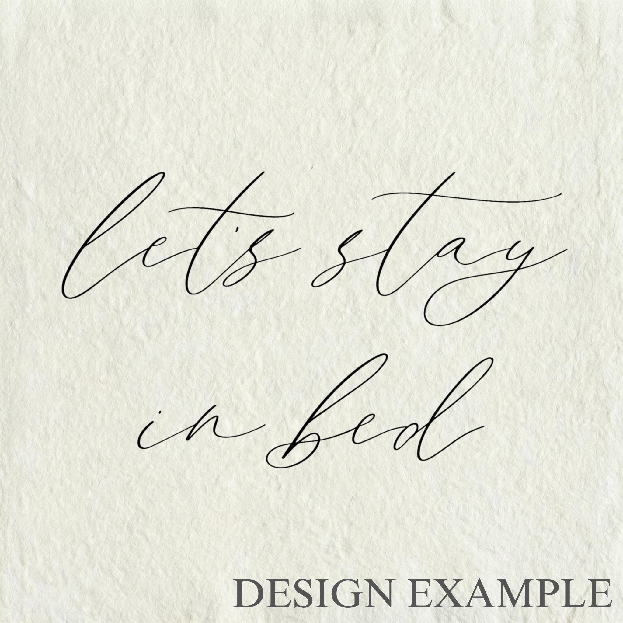 Glass Table Frames & Cards - Let's Stay In Bed