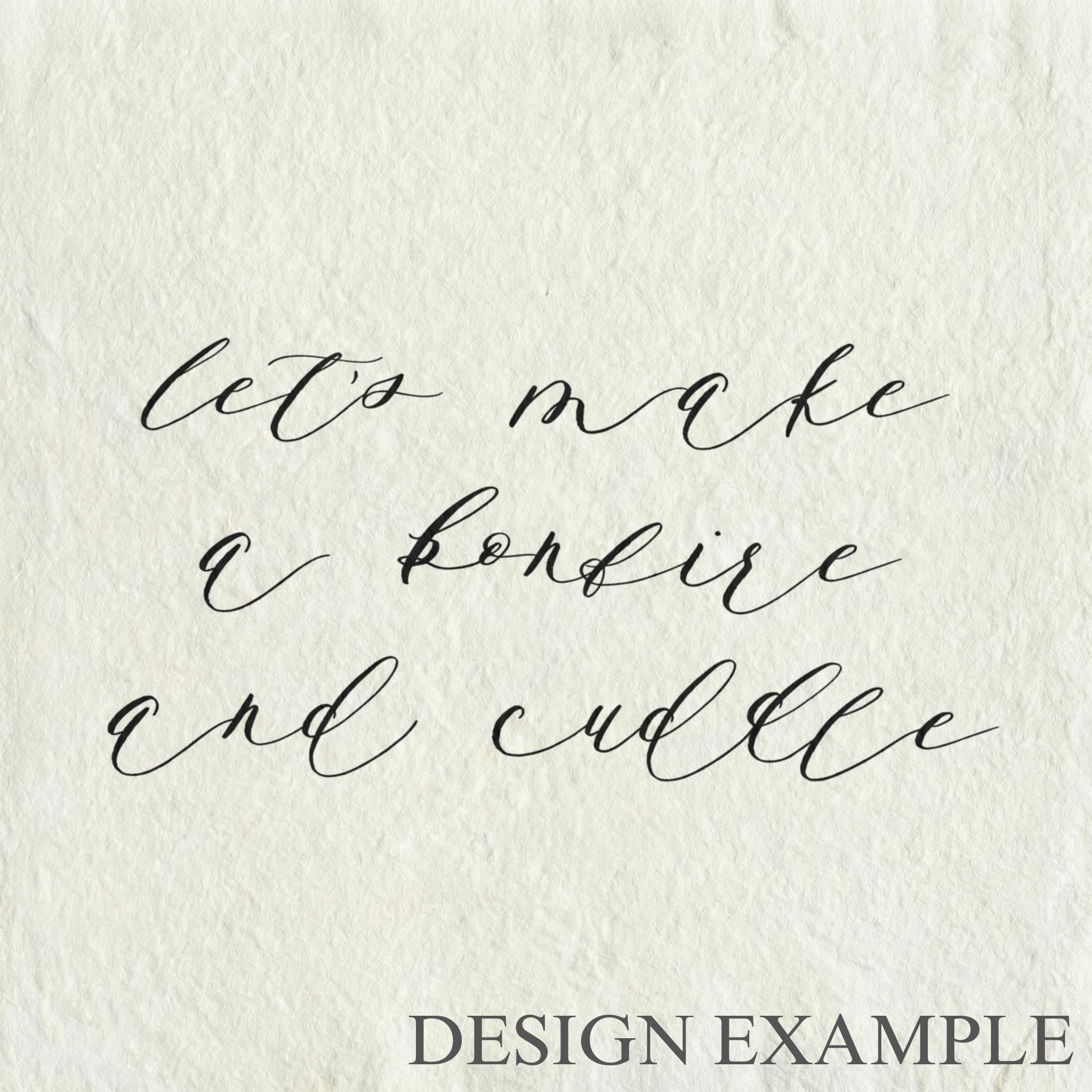 Glass Table Frames & Cards - Lets Make a Bonfire and Cuddle