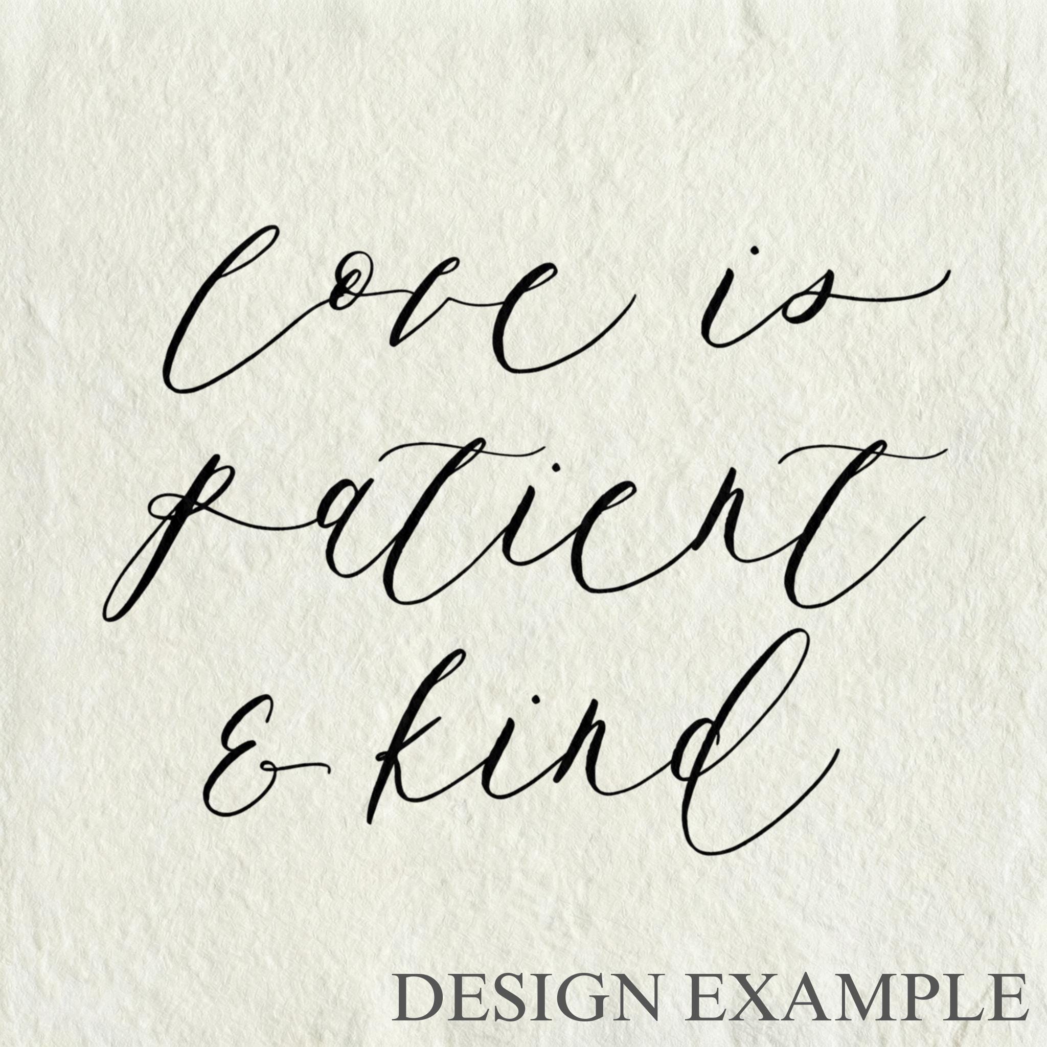 Glass Table Frames & Cards - Love is Patient and kind