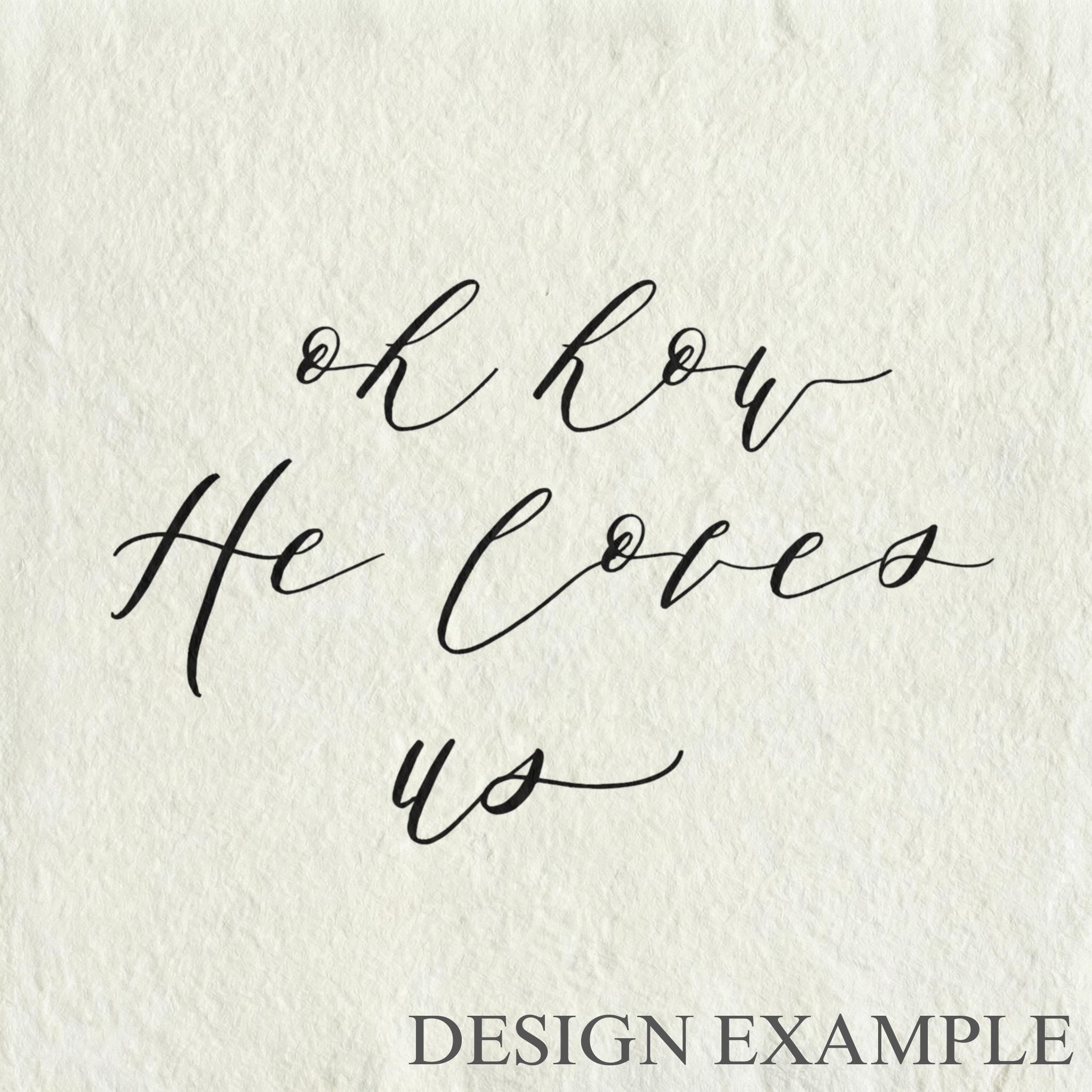 Glass Table Frames & Cards - Oh How He Loves Us
