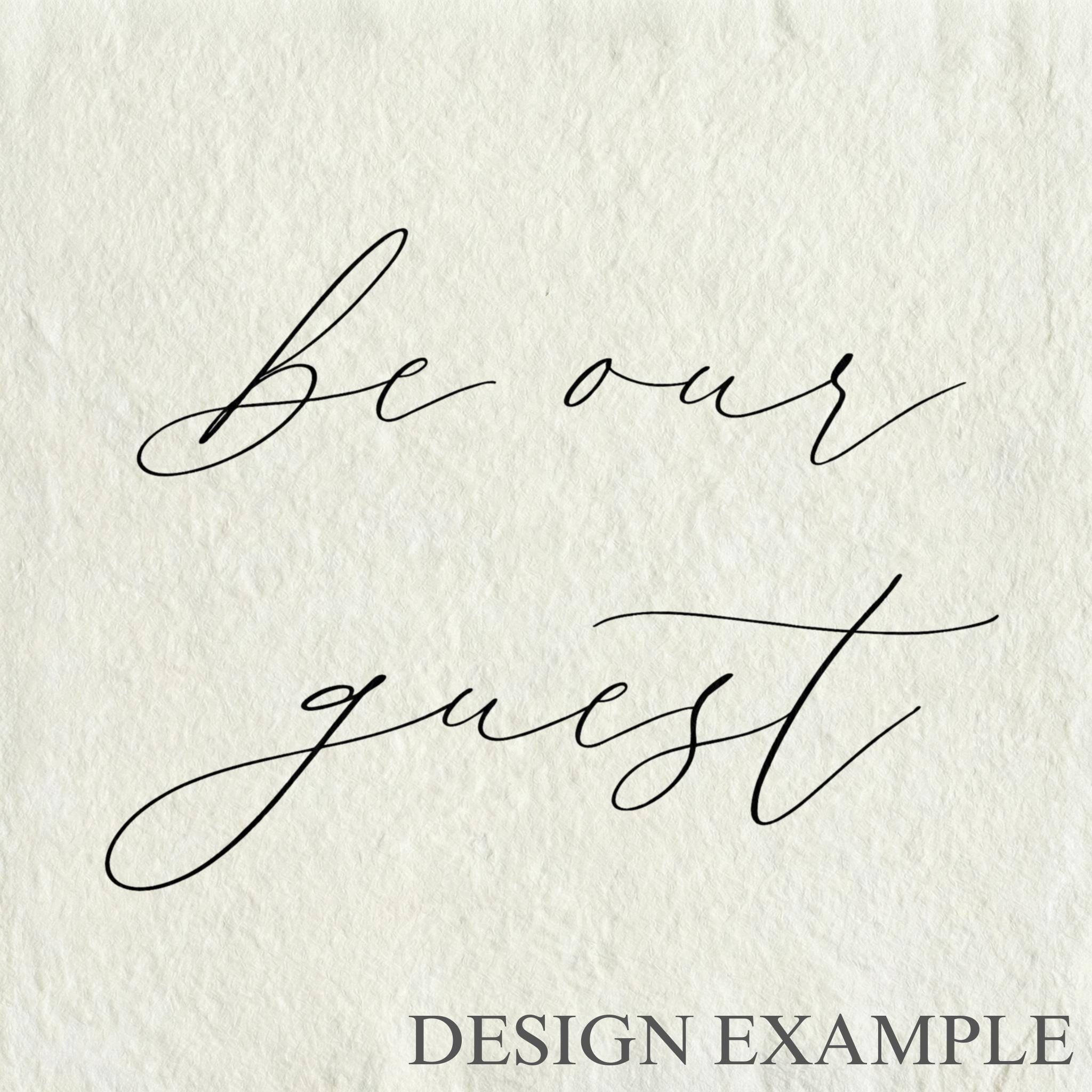 Glass Table Frames & Cards - Be Our Guest