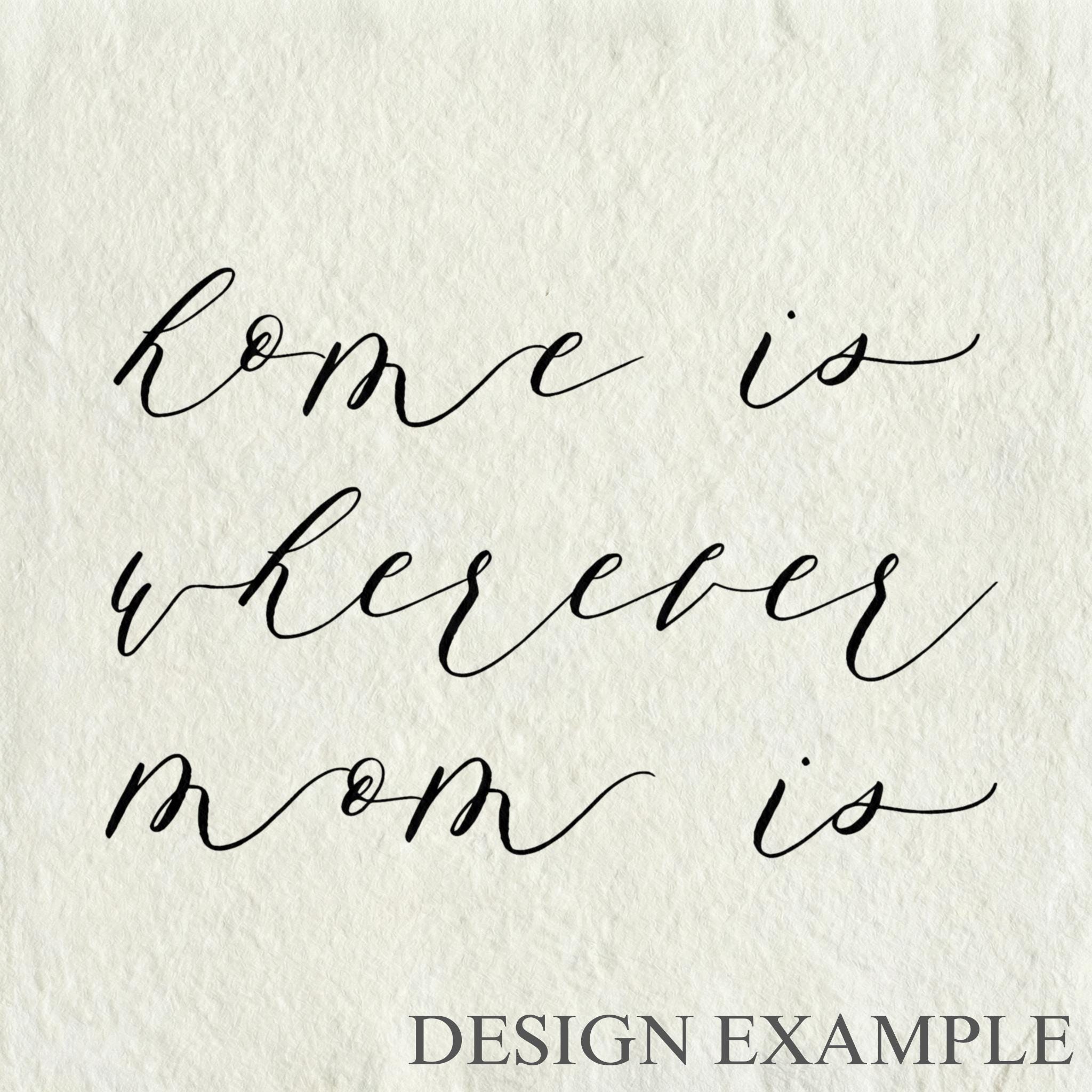 Glass Table Frames & Cards - Home is Wherever Mom Is