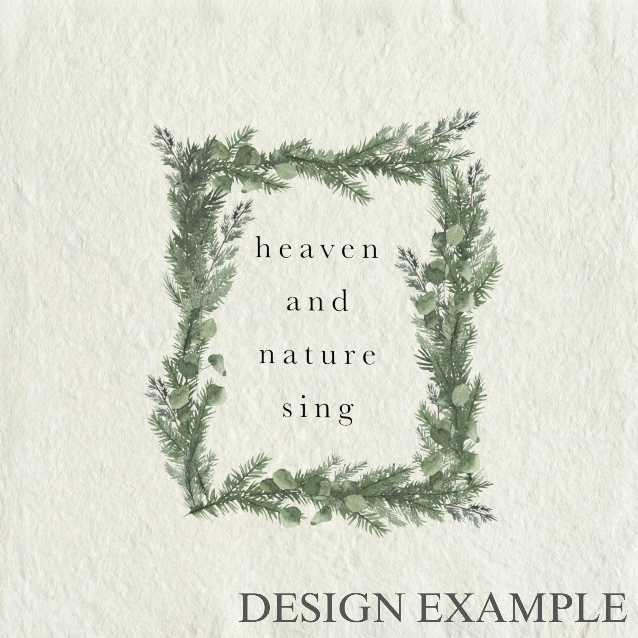 Glass Table Frames & Cards - Heaven and Nature Watercolor