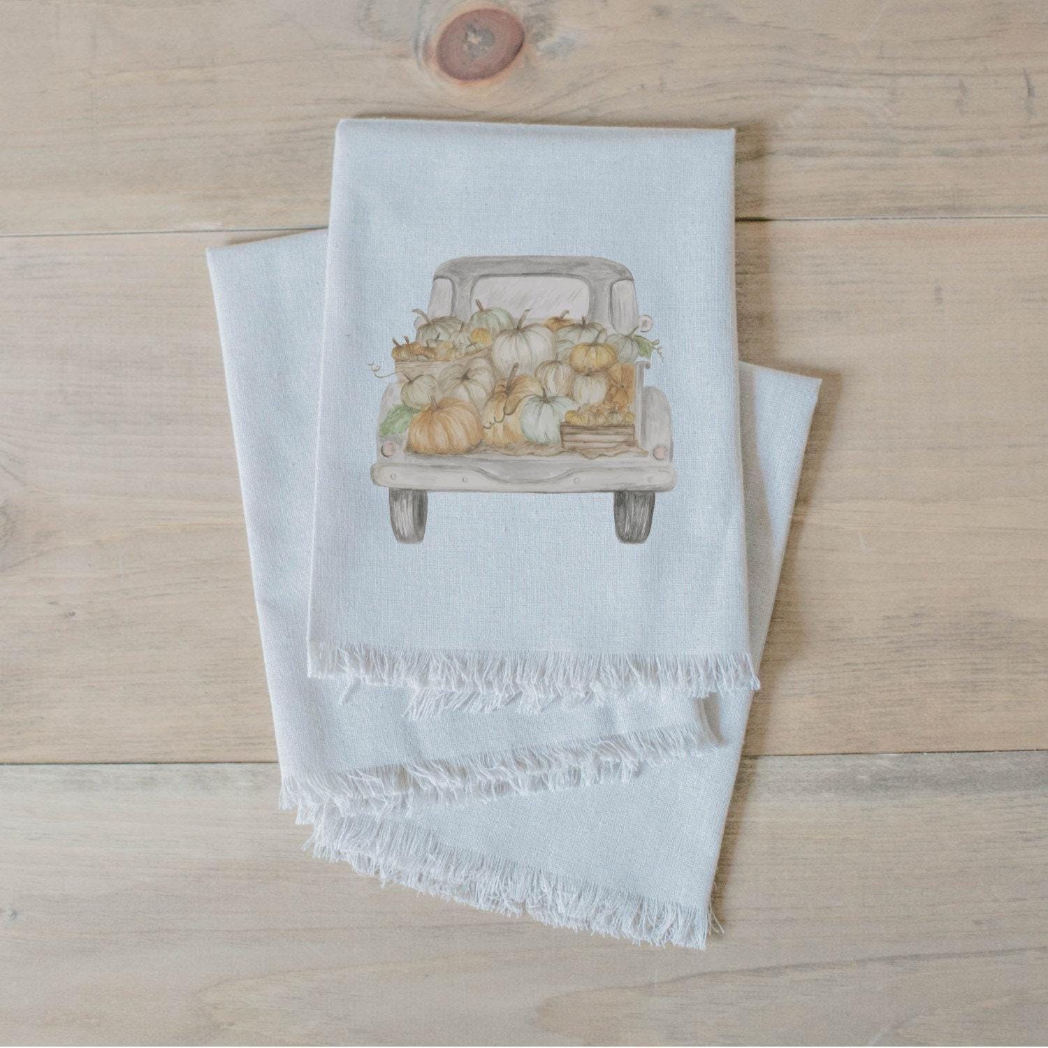 Napkins - Pumpkin Truck Watercolor