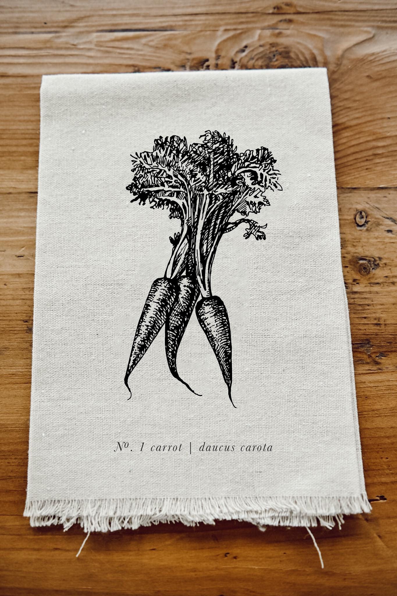 Napkins - FruitsVeggies Black + White