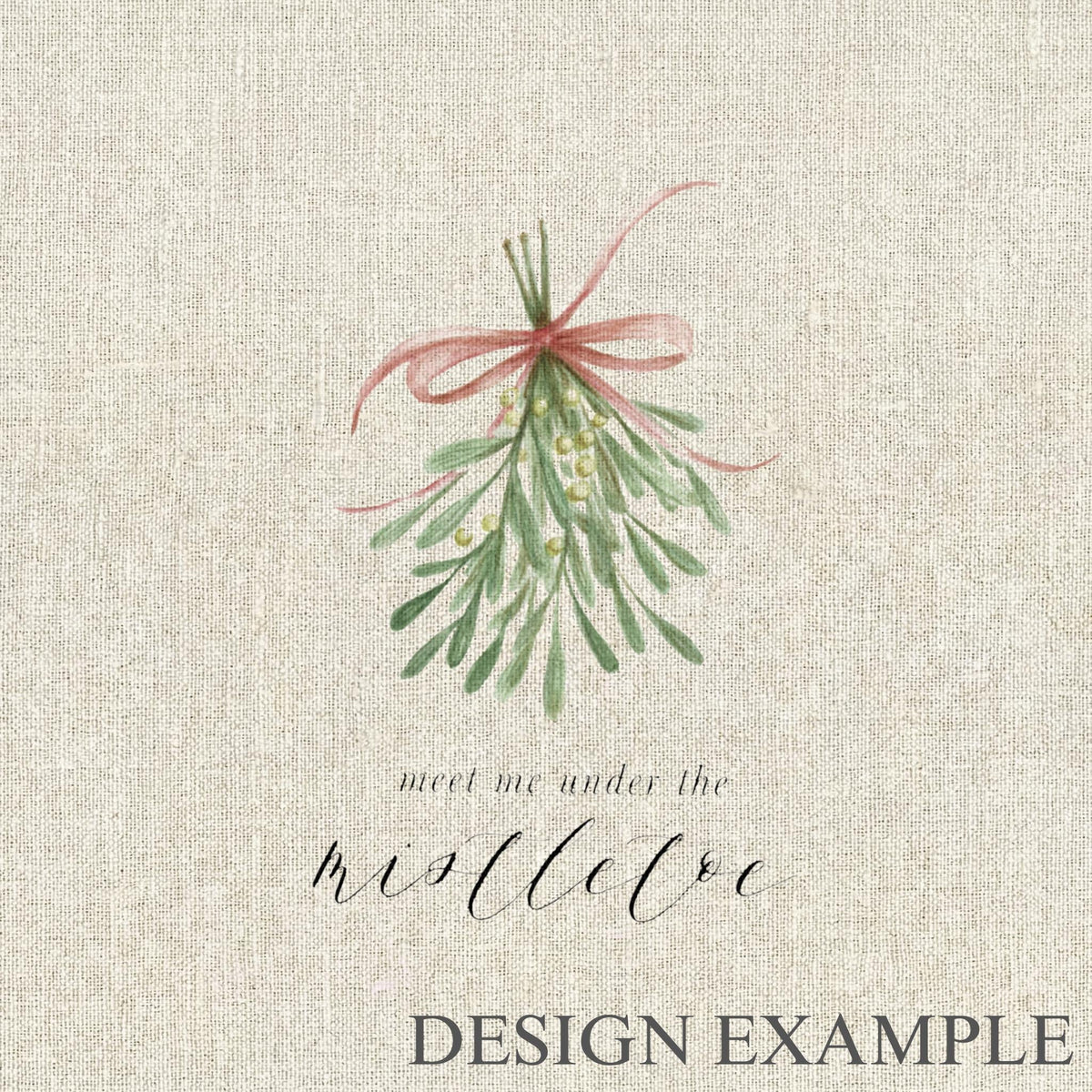 Napkins - Meet Me Under the Mistletoe Watercolor