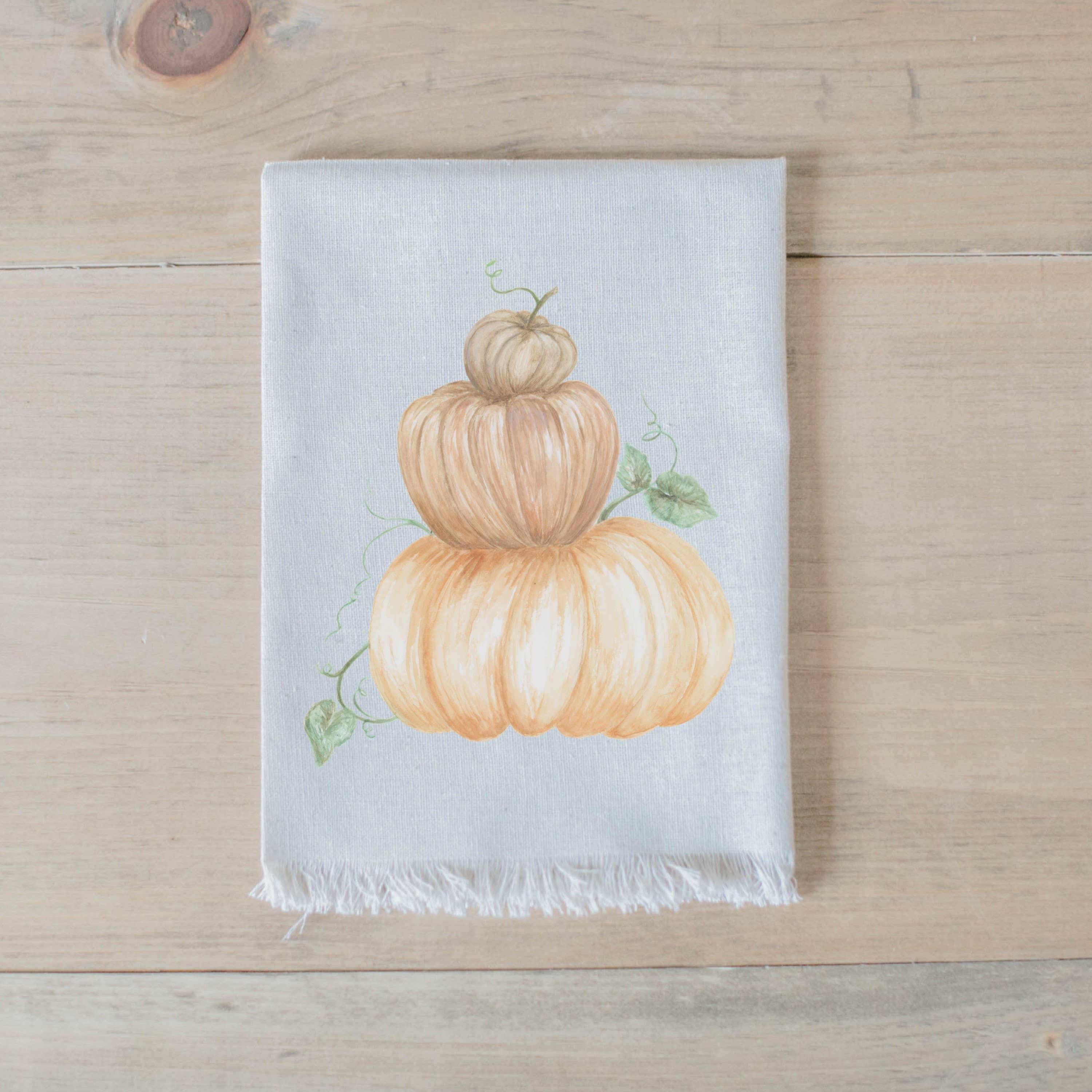 Napkins - Pumpkin Stack Watercolor