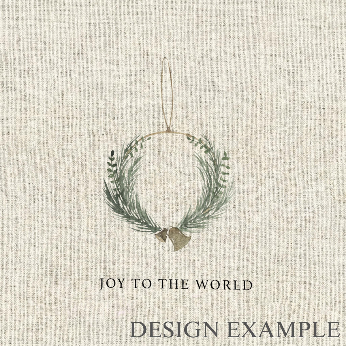 Napkins - Joy to the World Wreath Watercolor