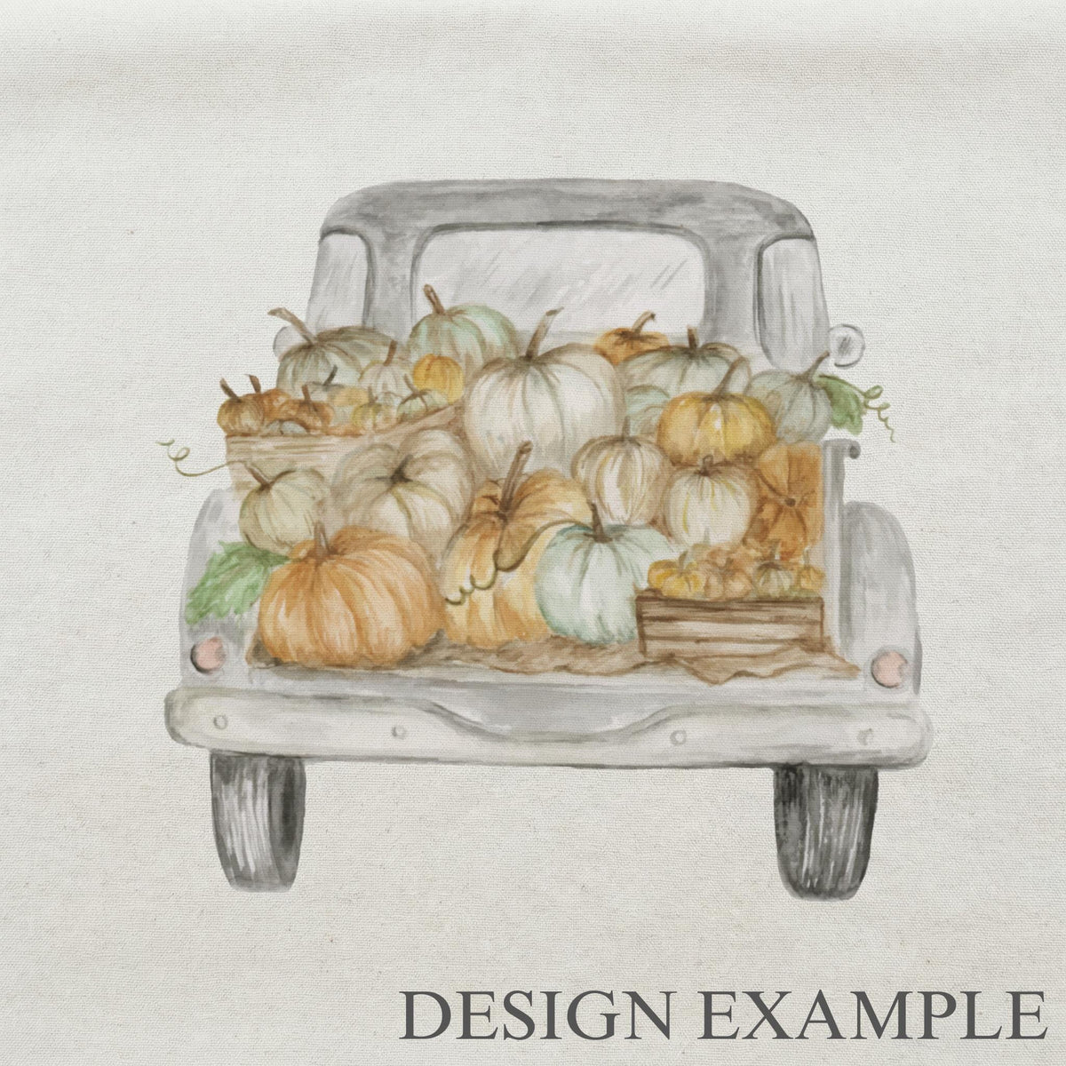 Tote Bags - Pumpkin Truck Watercolor