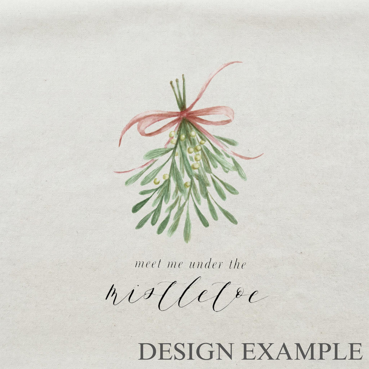 Tote Bags - Meet Me Under the Mistletoe Watercolor