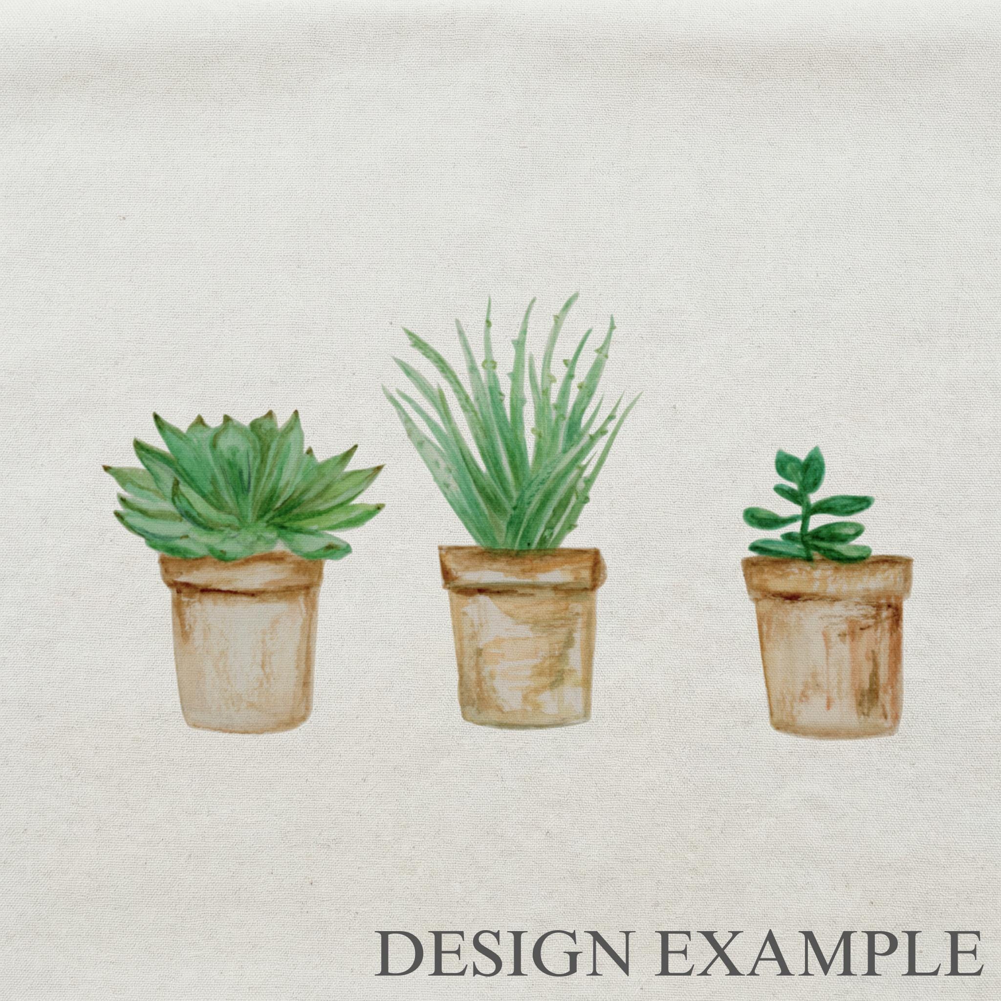 Tote Bags - Succulent Pots Watercolor