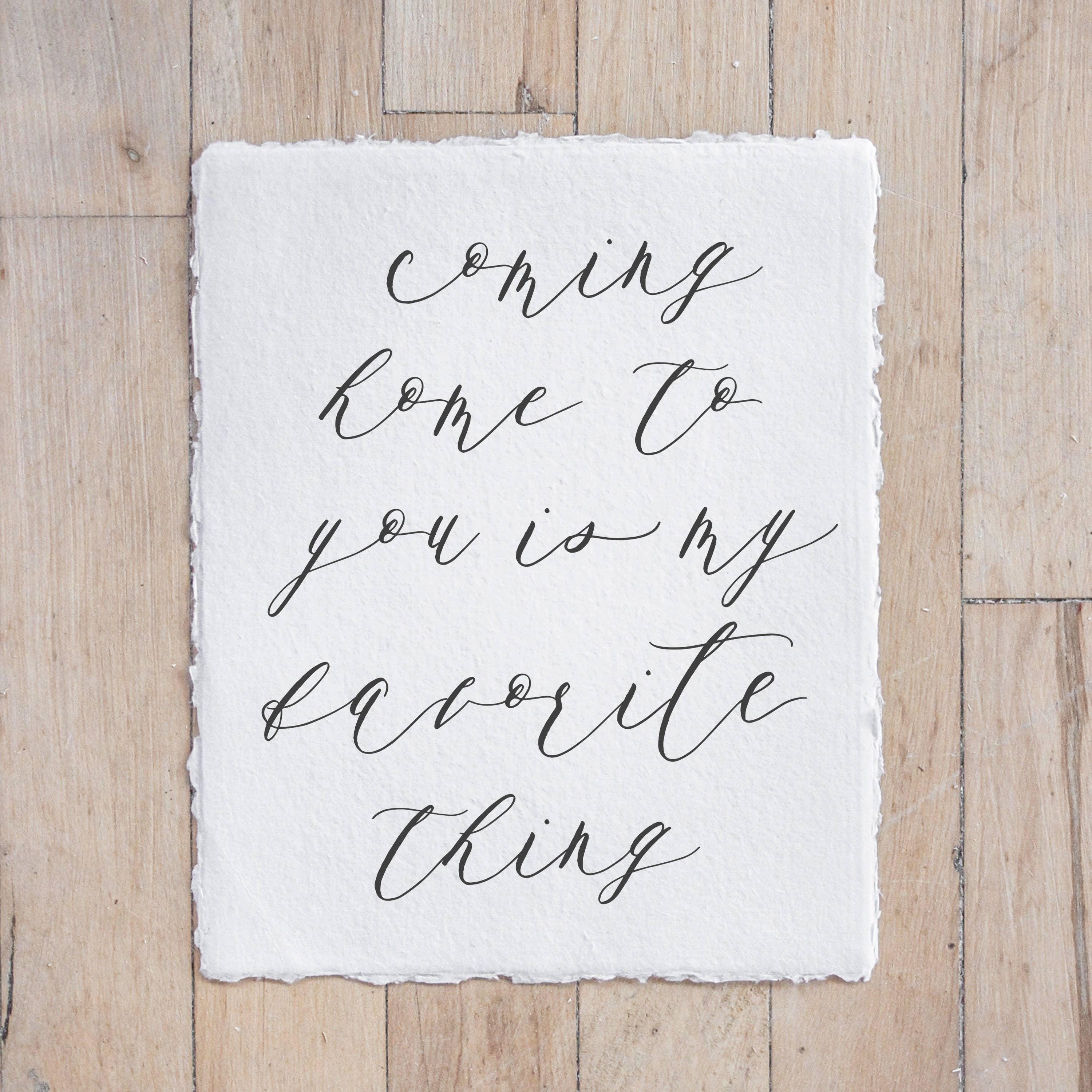 Glass Table Frames & Cards - Coming Home to You is My