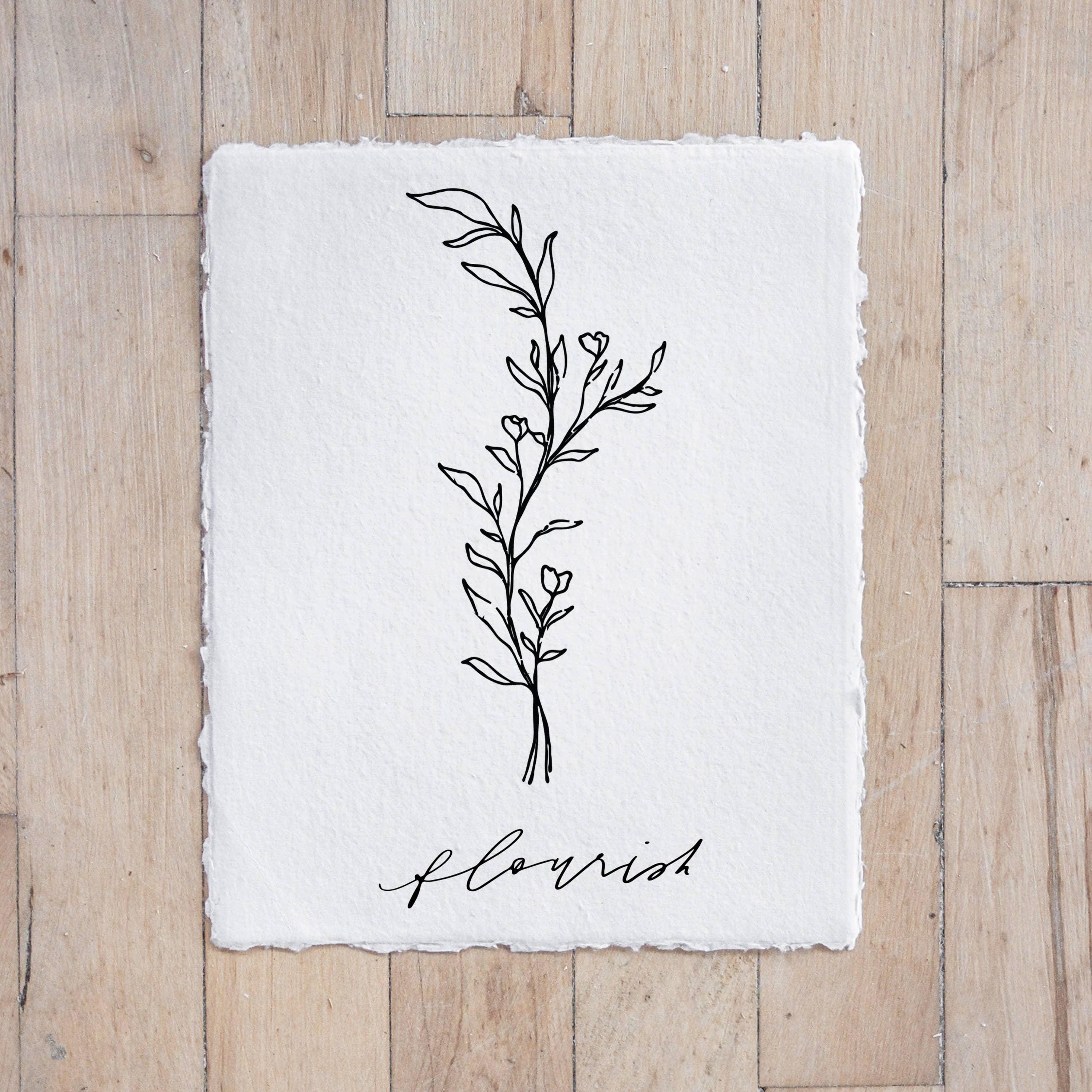 Glass Table Frames & Cards - Flourish Wildflower
