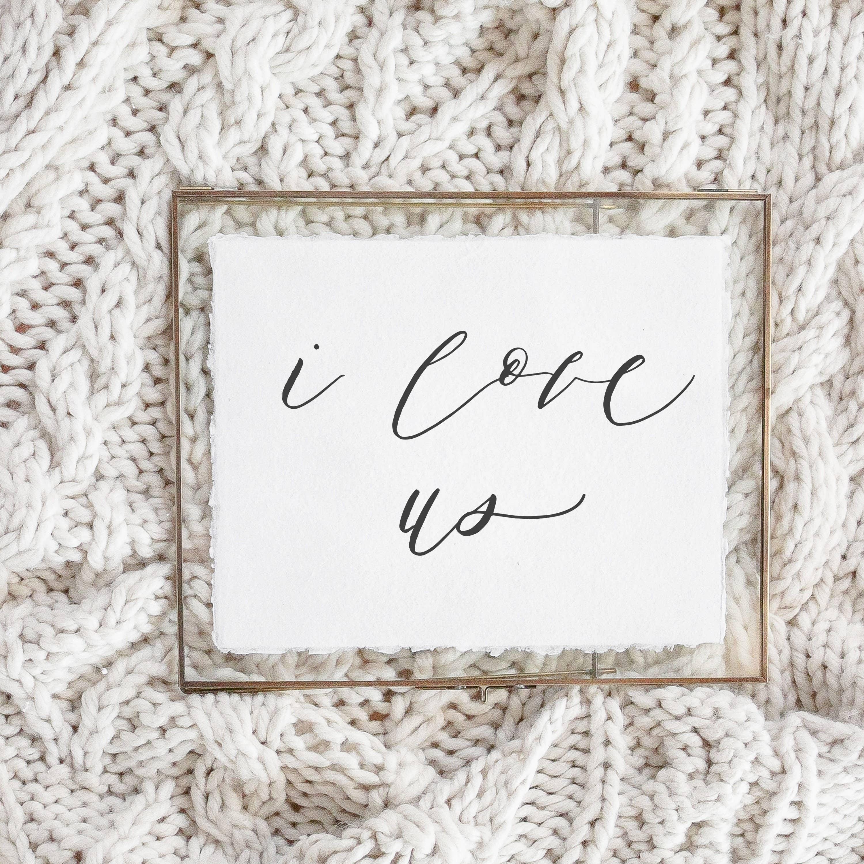 Glass Table Frames & Cards - I Love Us