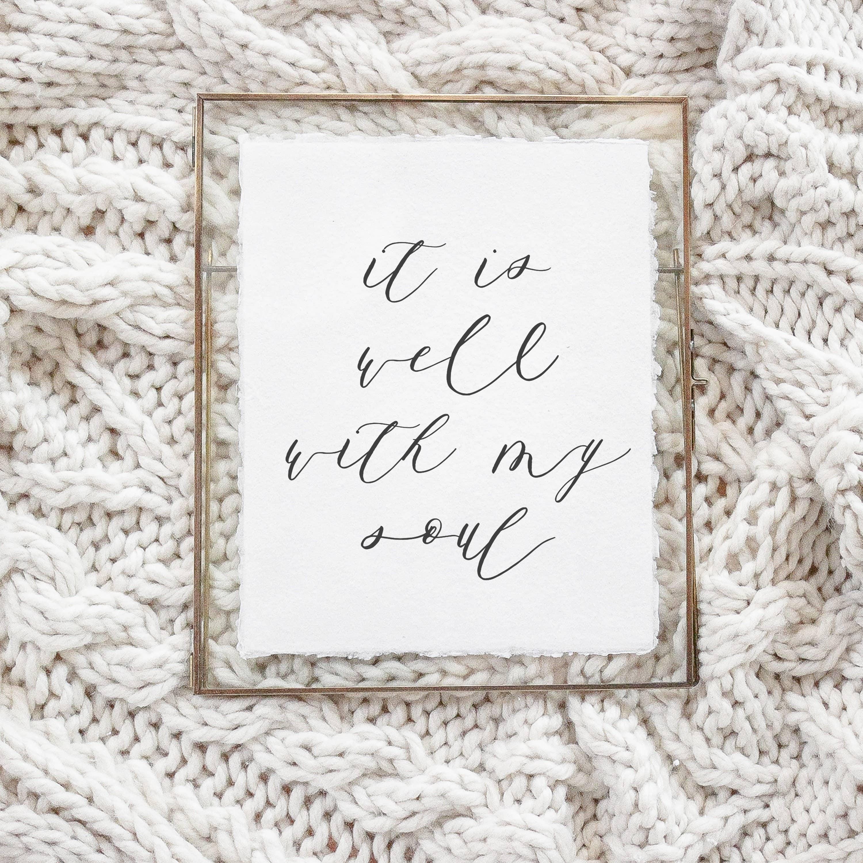 Glass Table Frames & Cards - It is Well