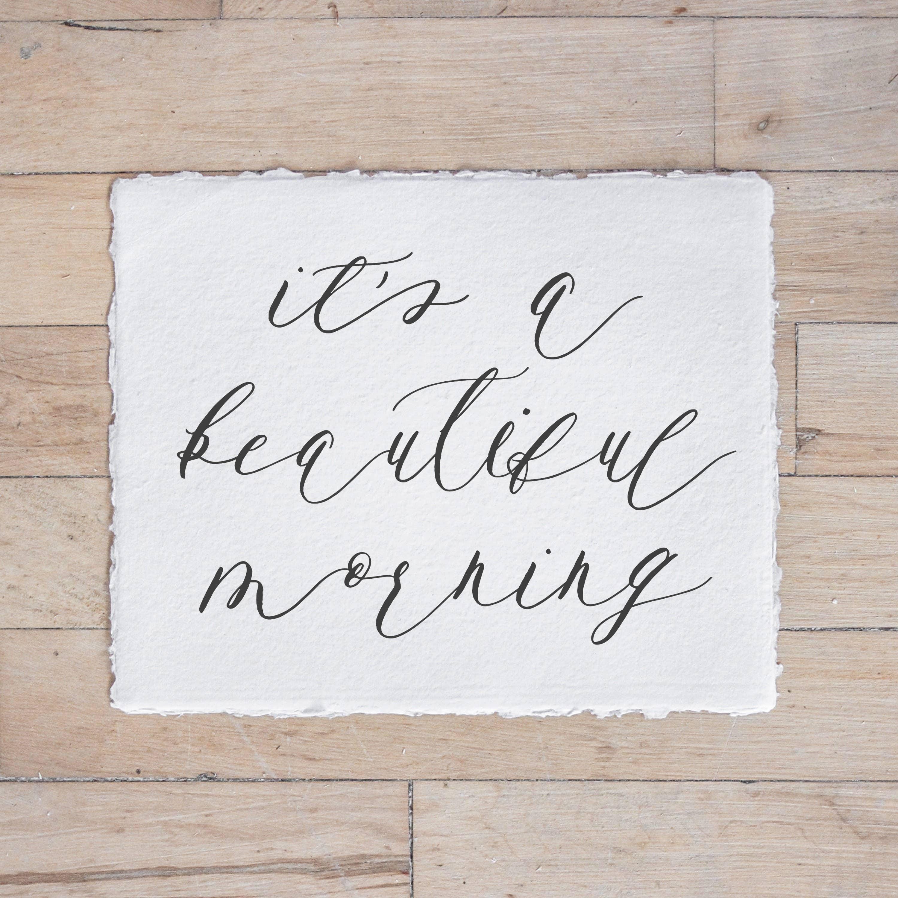 Glass Table Frames & Cards - It's a Beautiful Morning