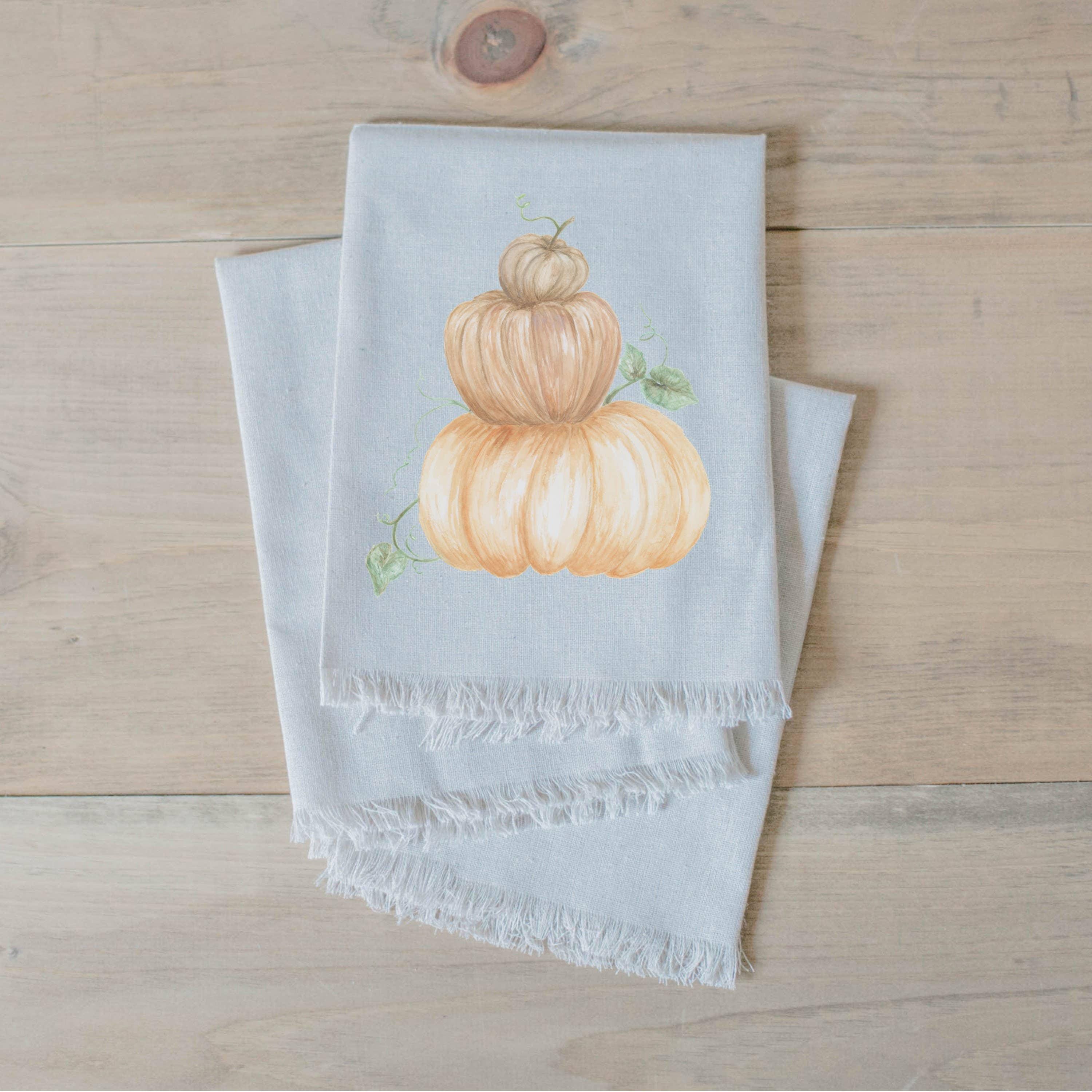 Napkins - Pumpkin Stack Watercolor