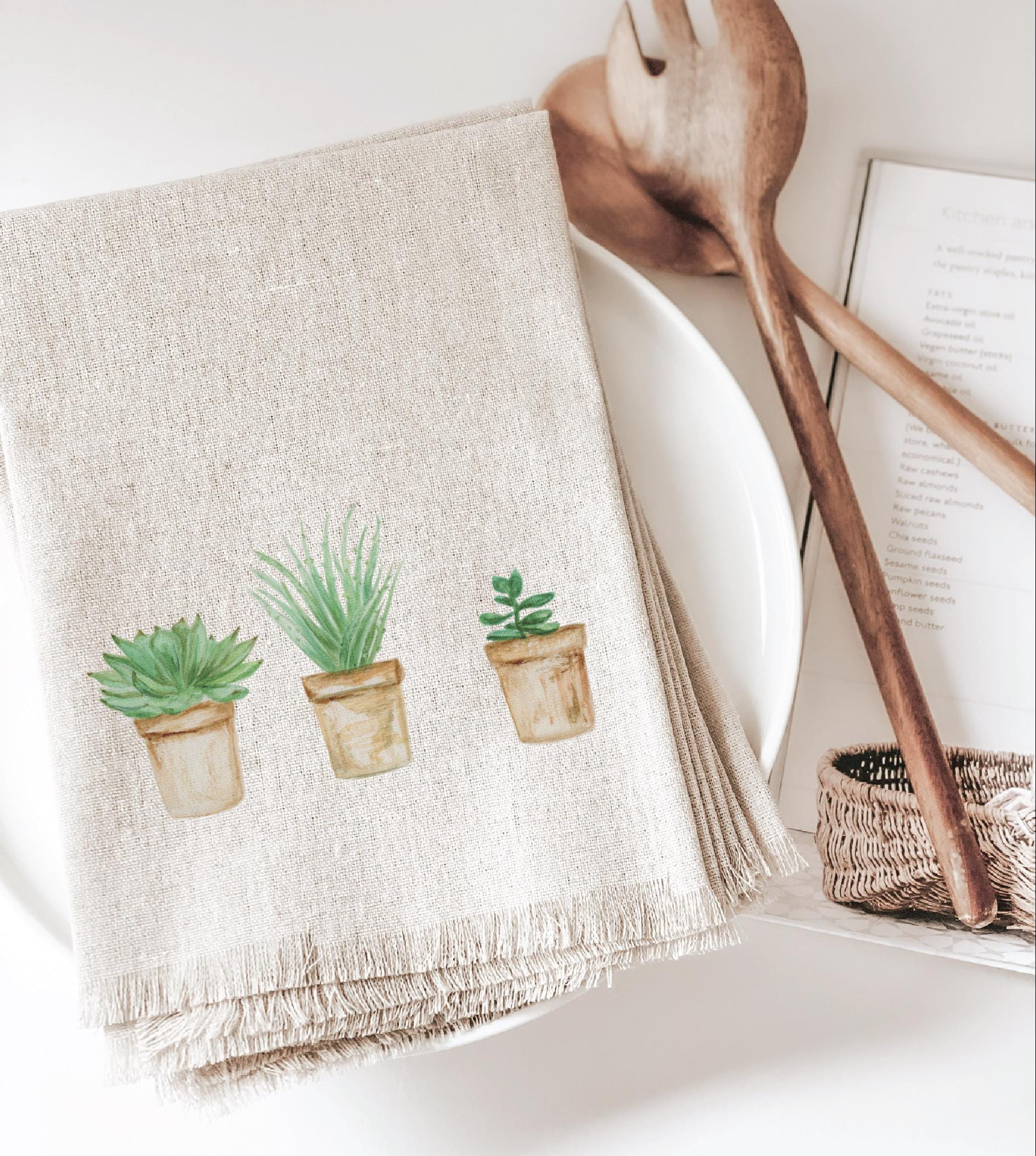 Napkins - Succulent Pots Watercolor