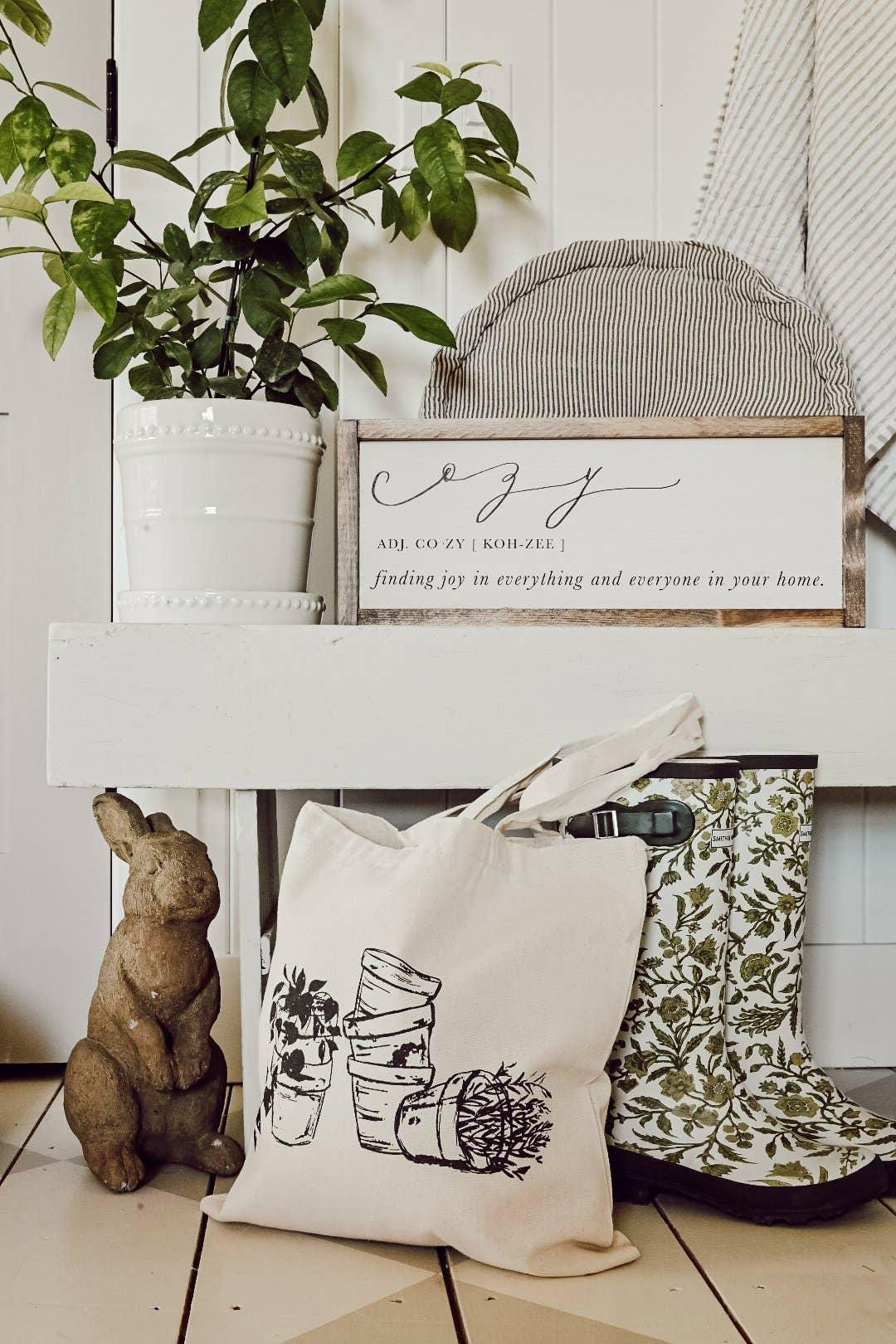 Tote Bags - Terra Cotta Pot