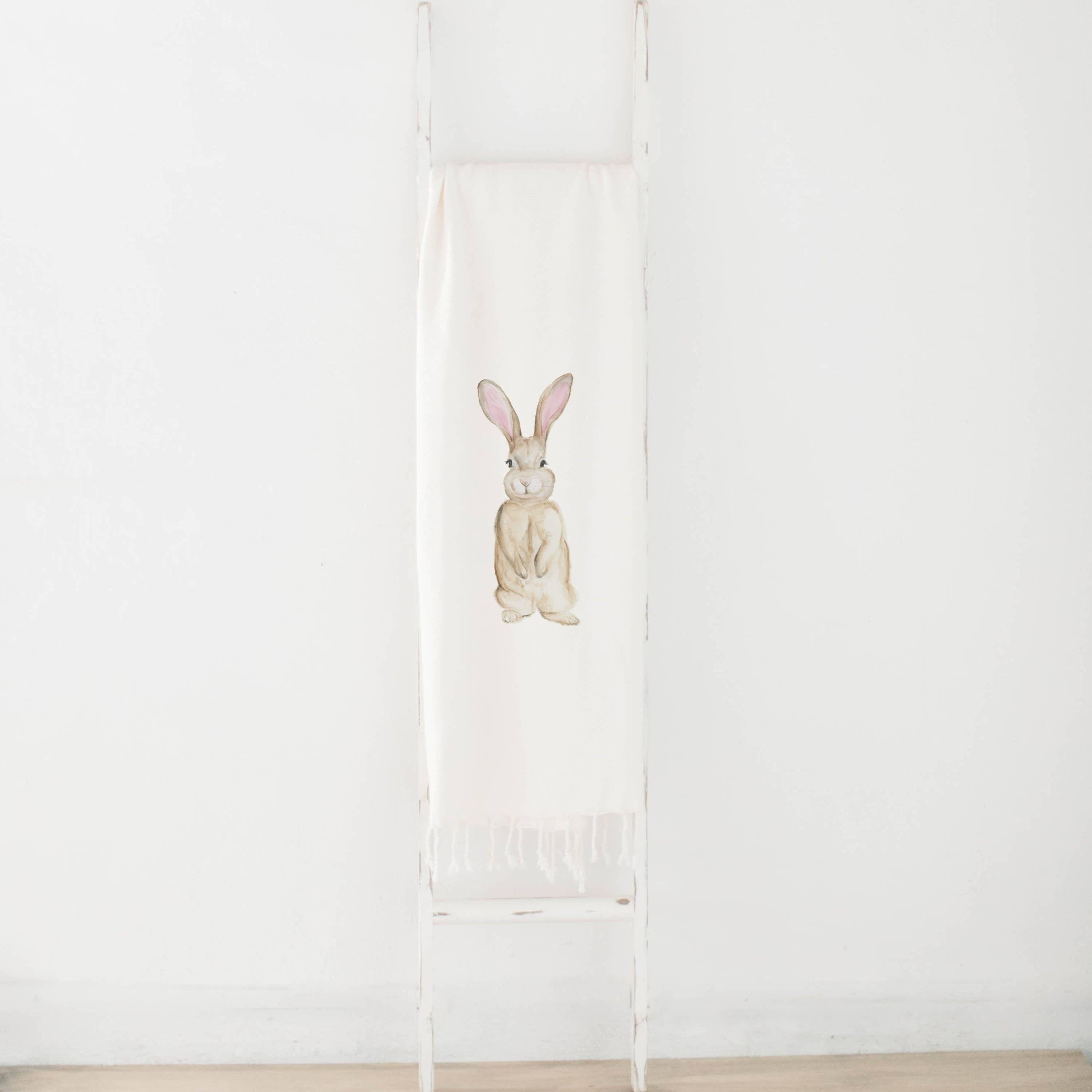 Throw Blankets - Bunny Watercolor