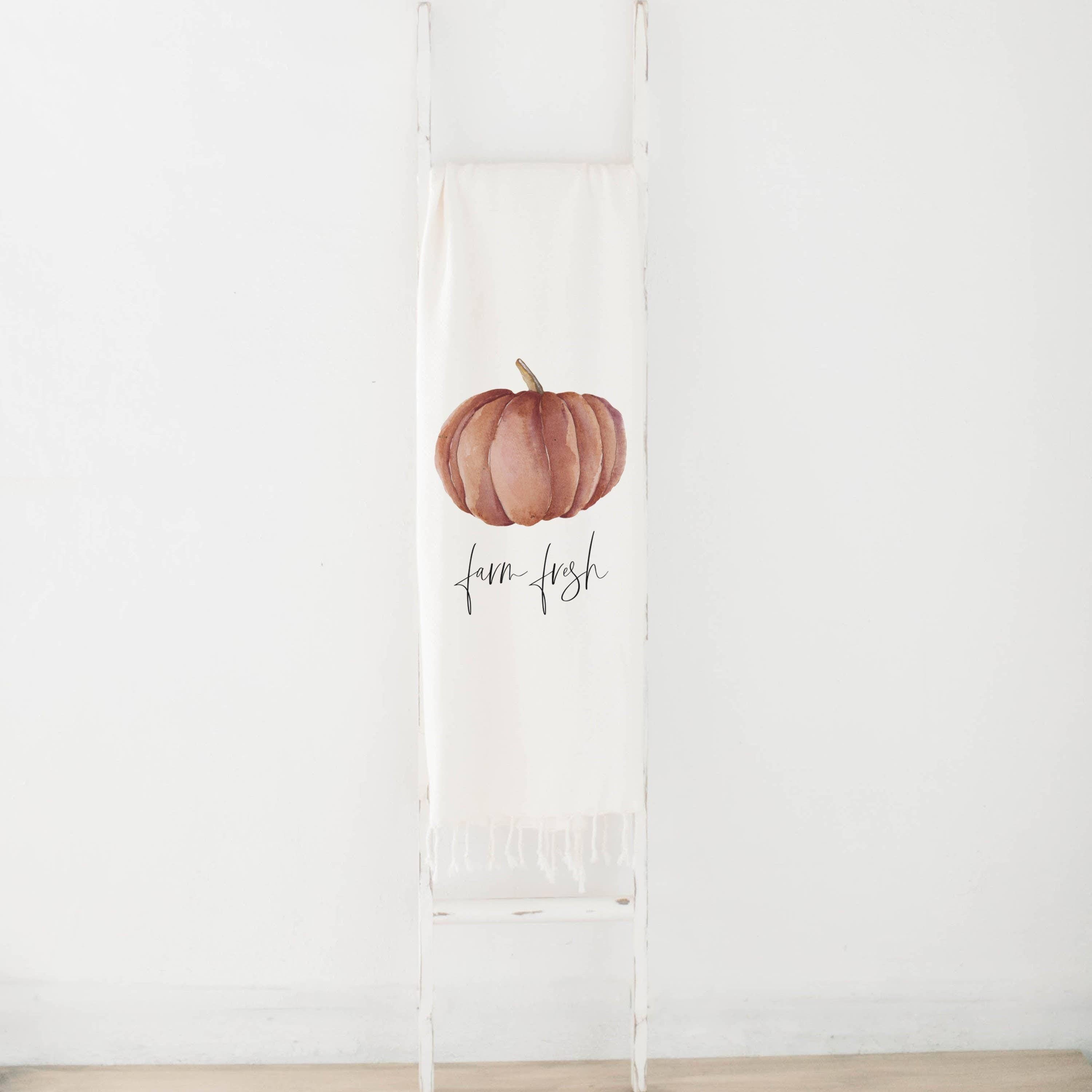 Throw Blankets - Farm Fresh Pumpkins Watercolor