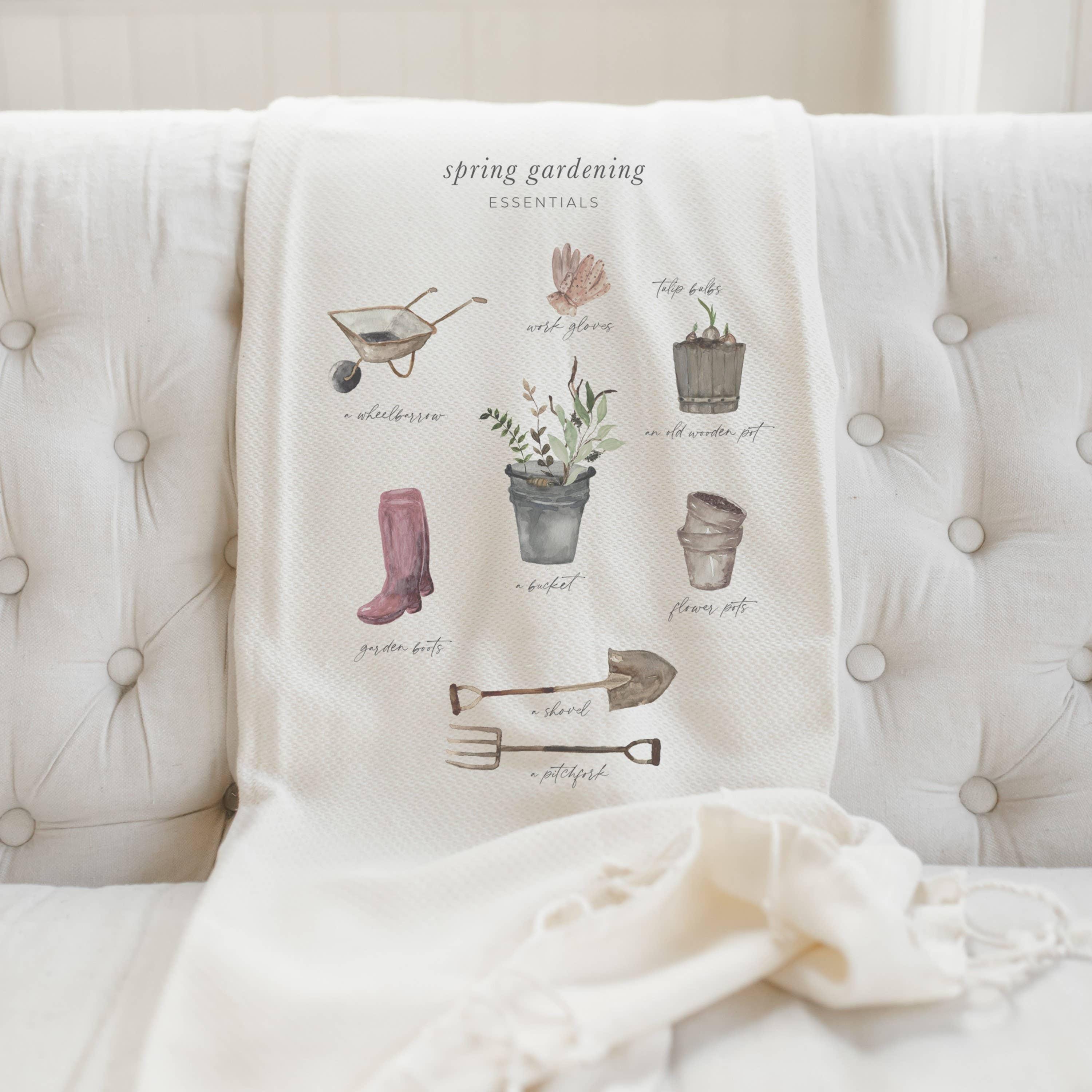 Throw Blankets - Garden Essentials Watercolor