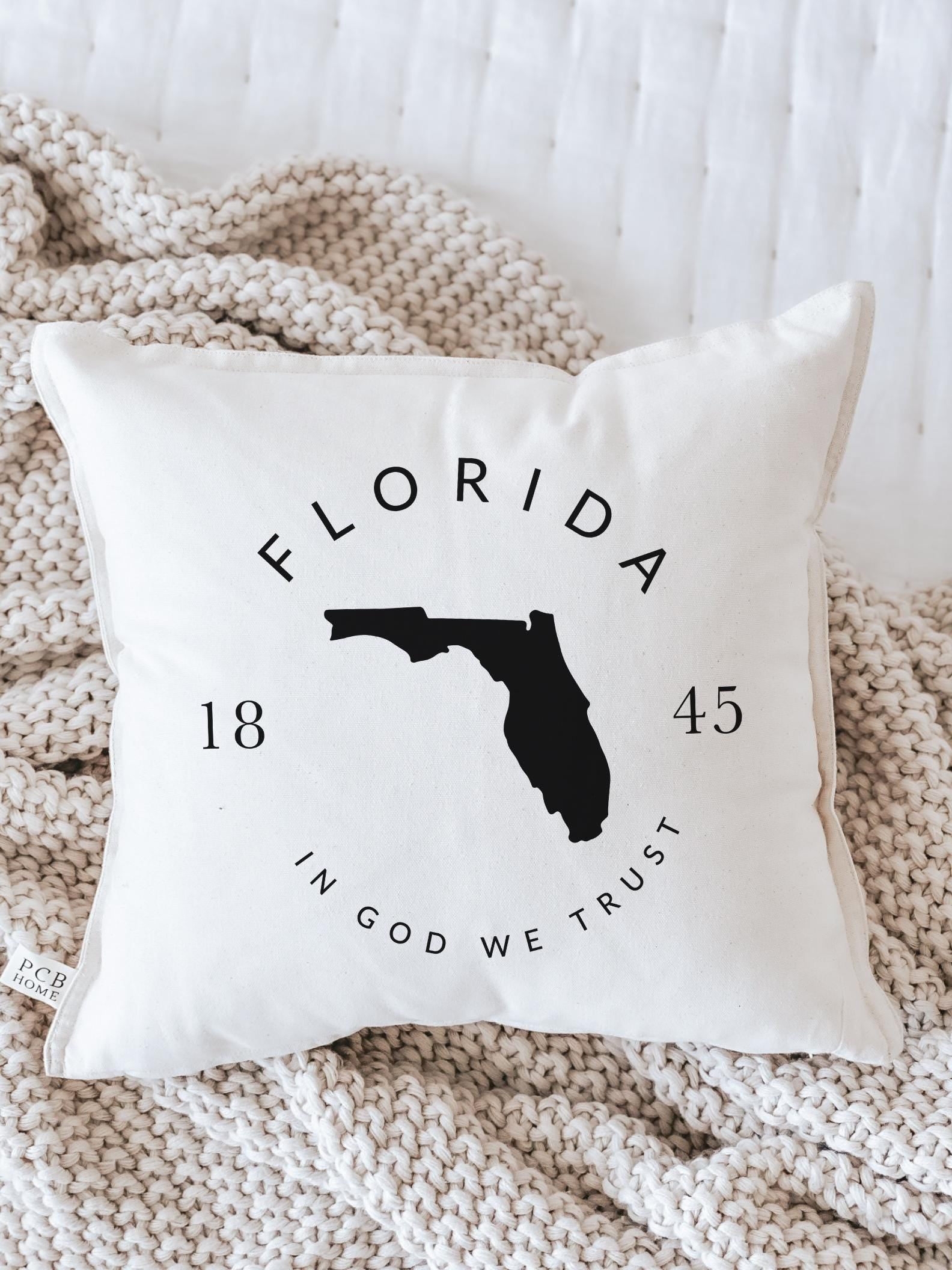 Personalized Throw Pillows - Personalized State with Slogan