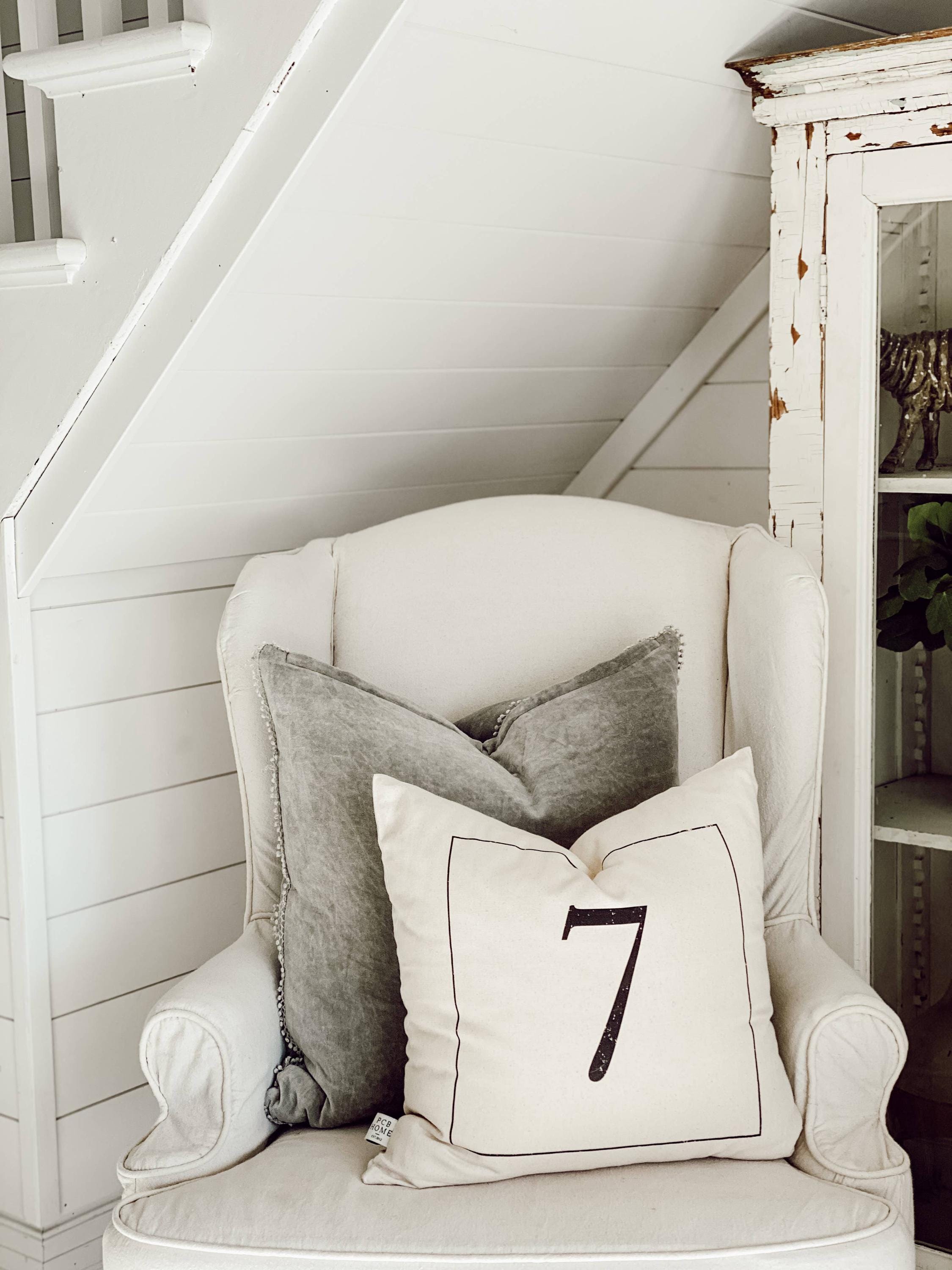 Personalized Throw Pillows - Personalized Vintage Numbers