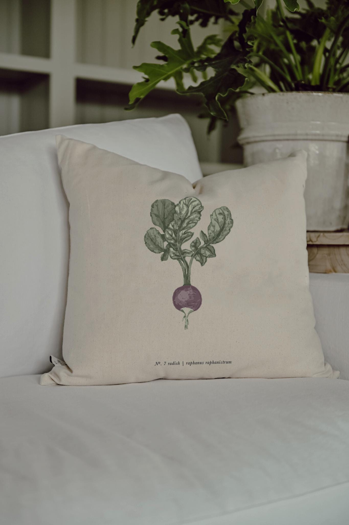 Throw Pillows - Radish Watercolor