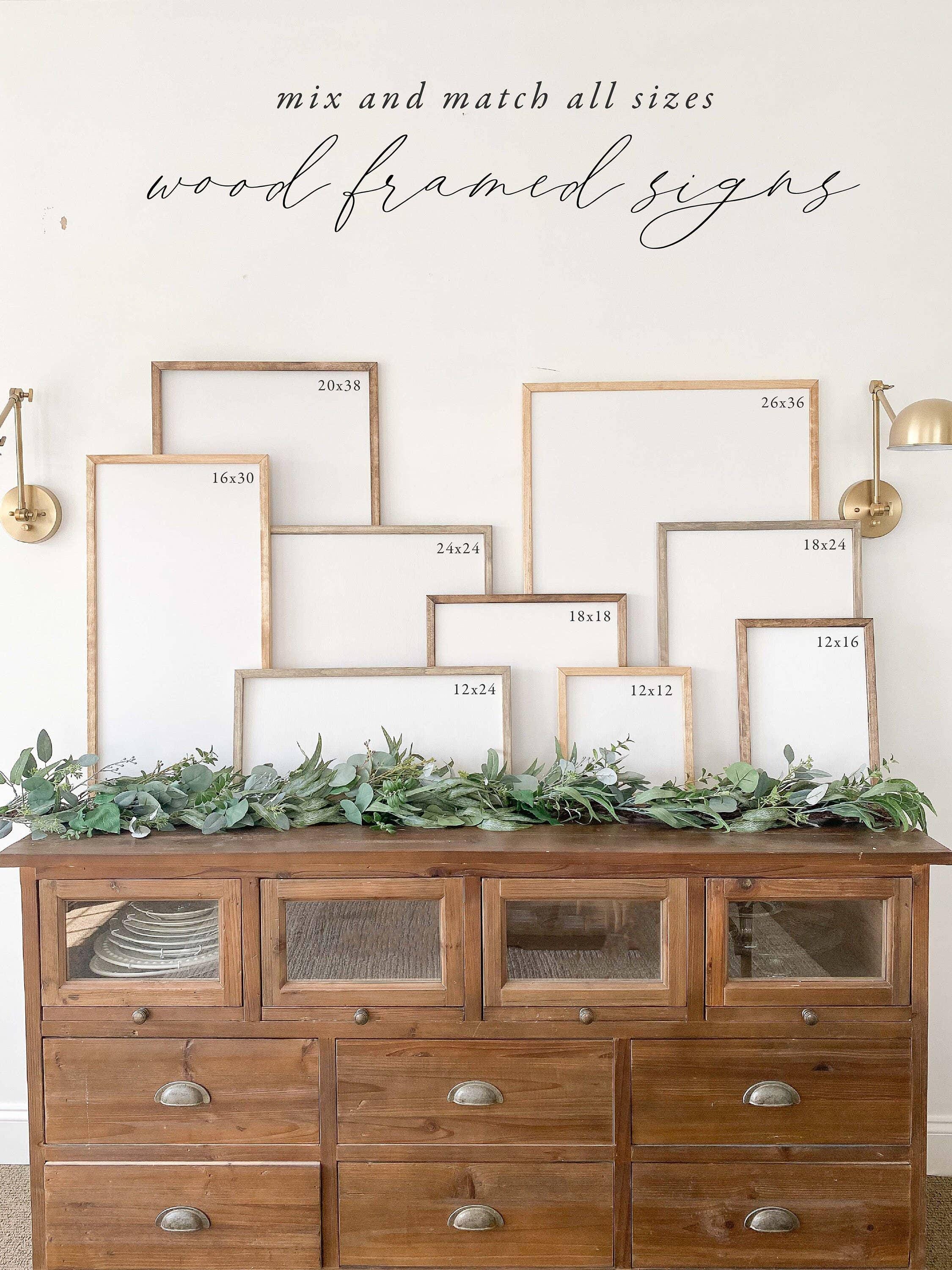 Wooden Frames - As for Me and My House