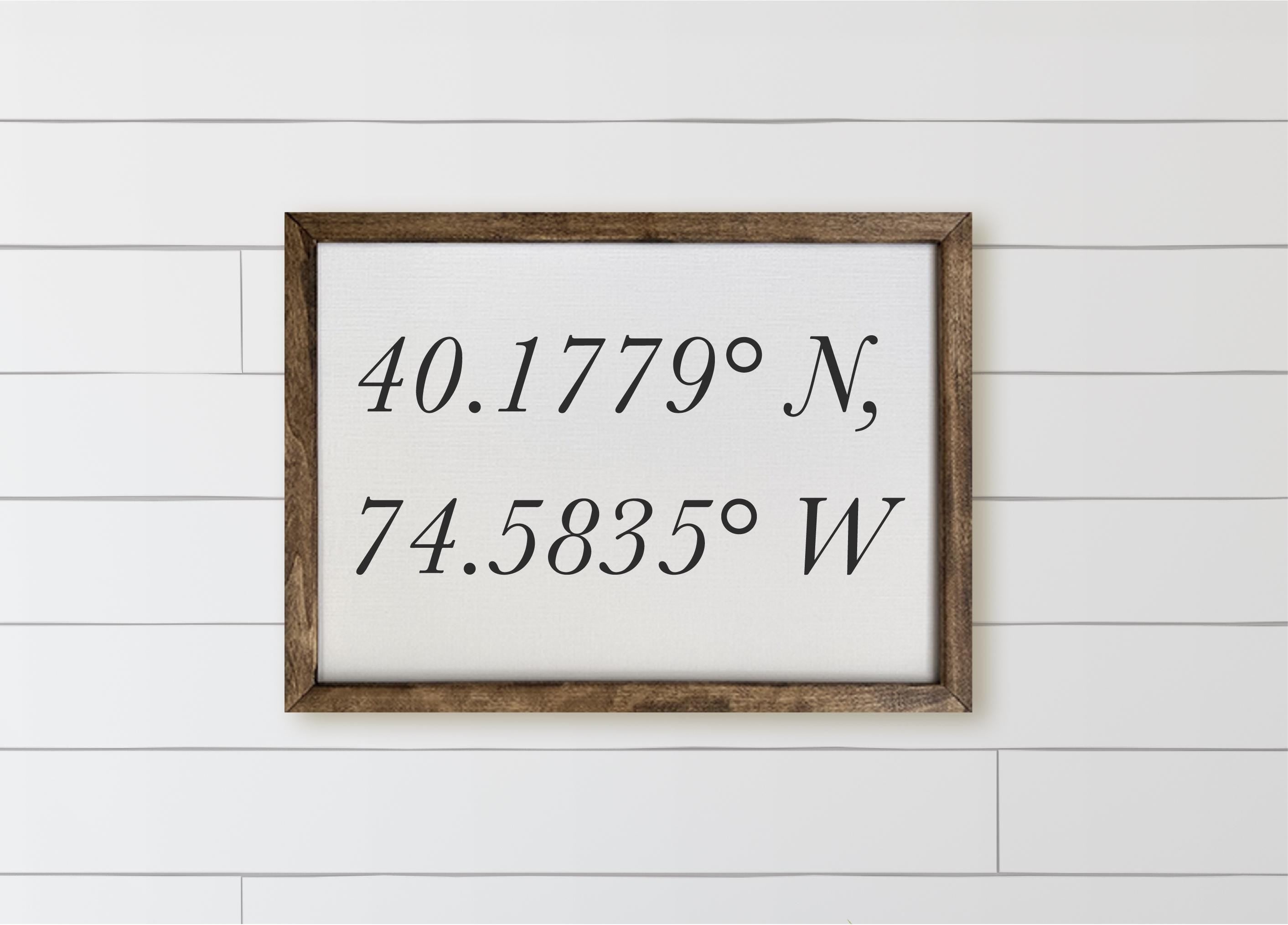 Personalized Wooden Frames - Personalized Coordinates